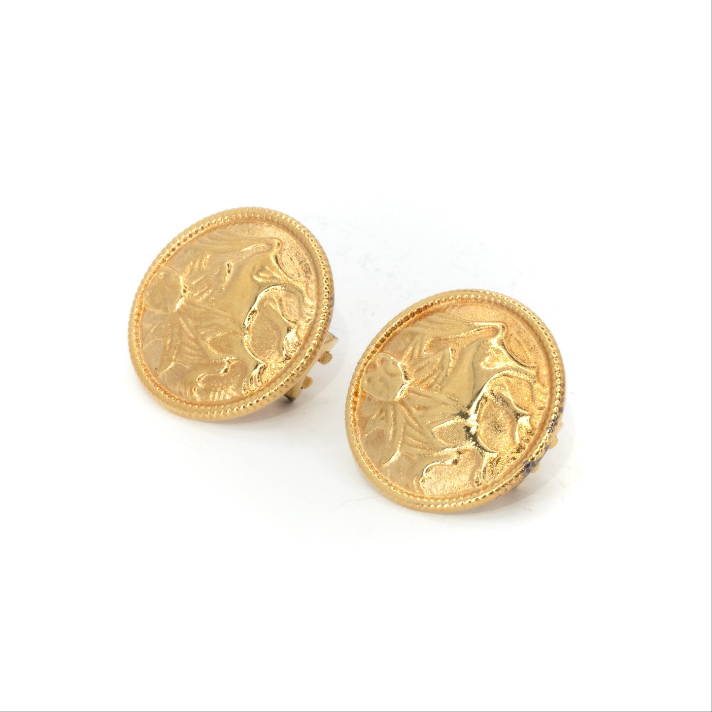 Kalevala "Sun Lion" Gold Earrings