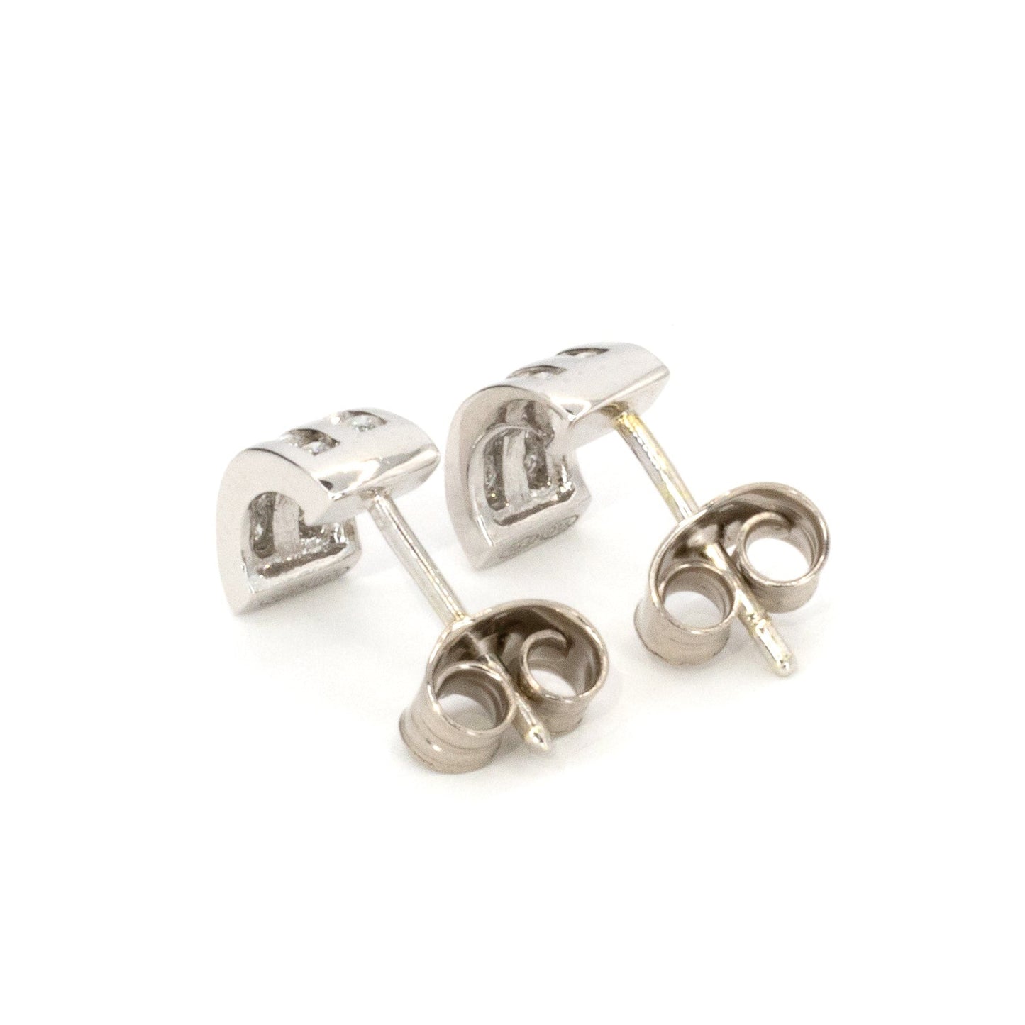 Diamond and White Gold Mini Half Hoop