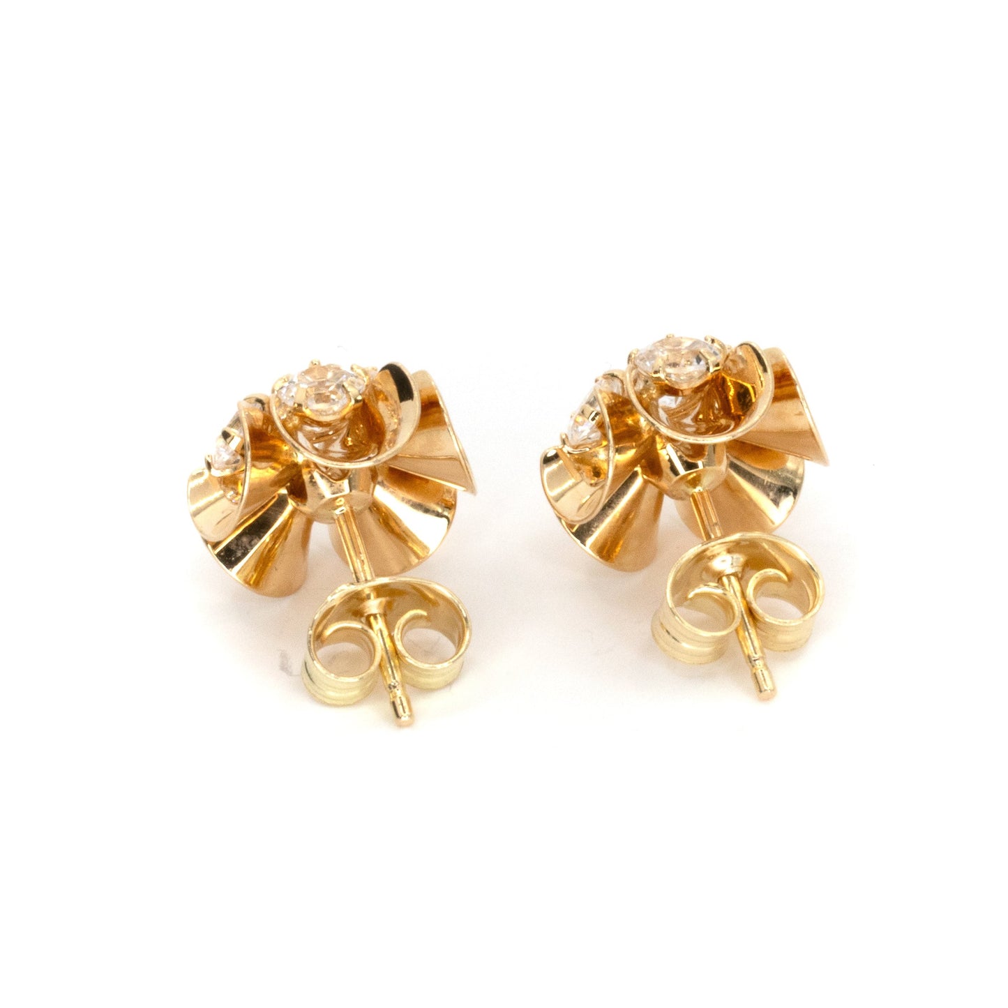 Sparkling Gold Stud Earrings