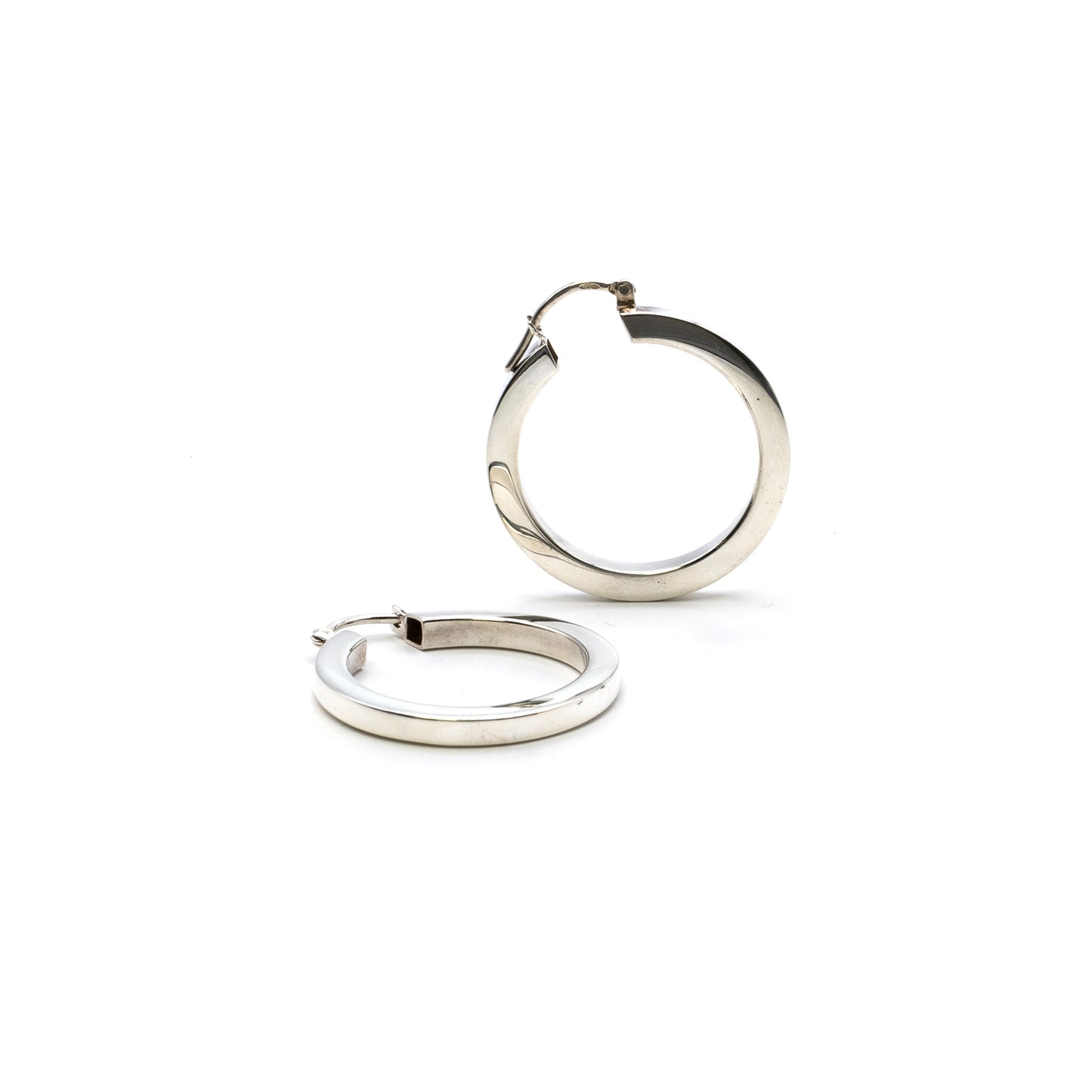 Silver Large Hoops