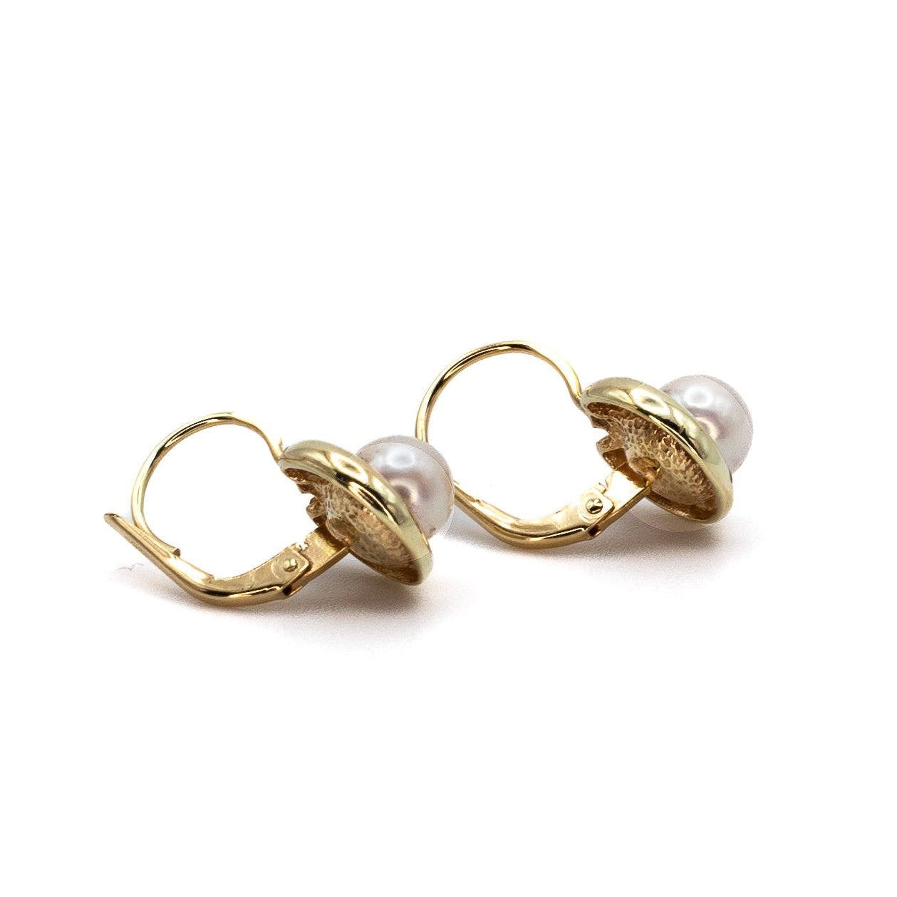 Pearl Drop Gold Earrings