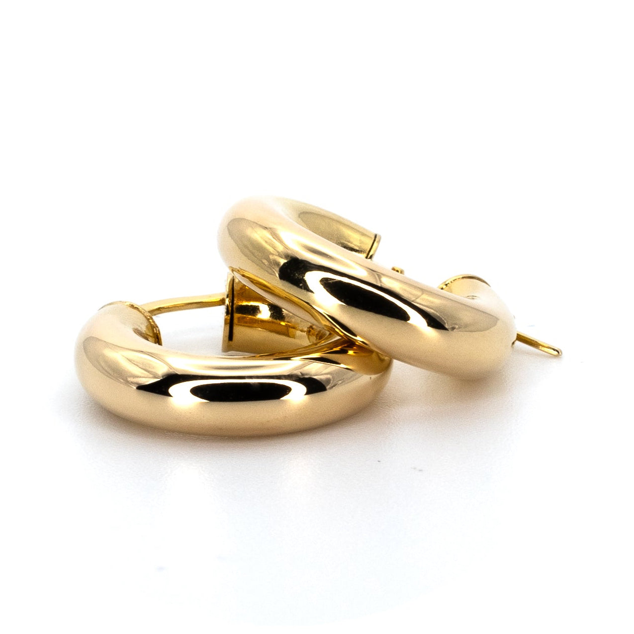 Bold Chunky Huggie Gold Hoops