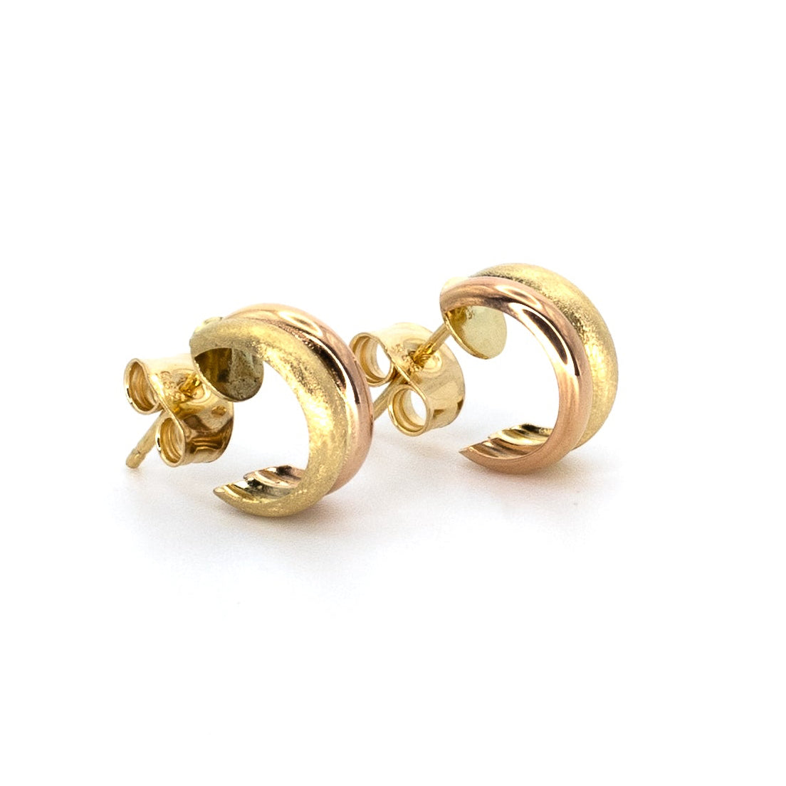 Double Band Hope Huggie Earrings