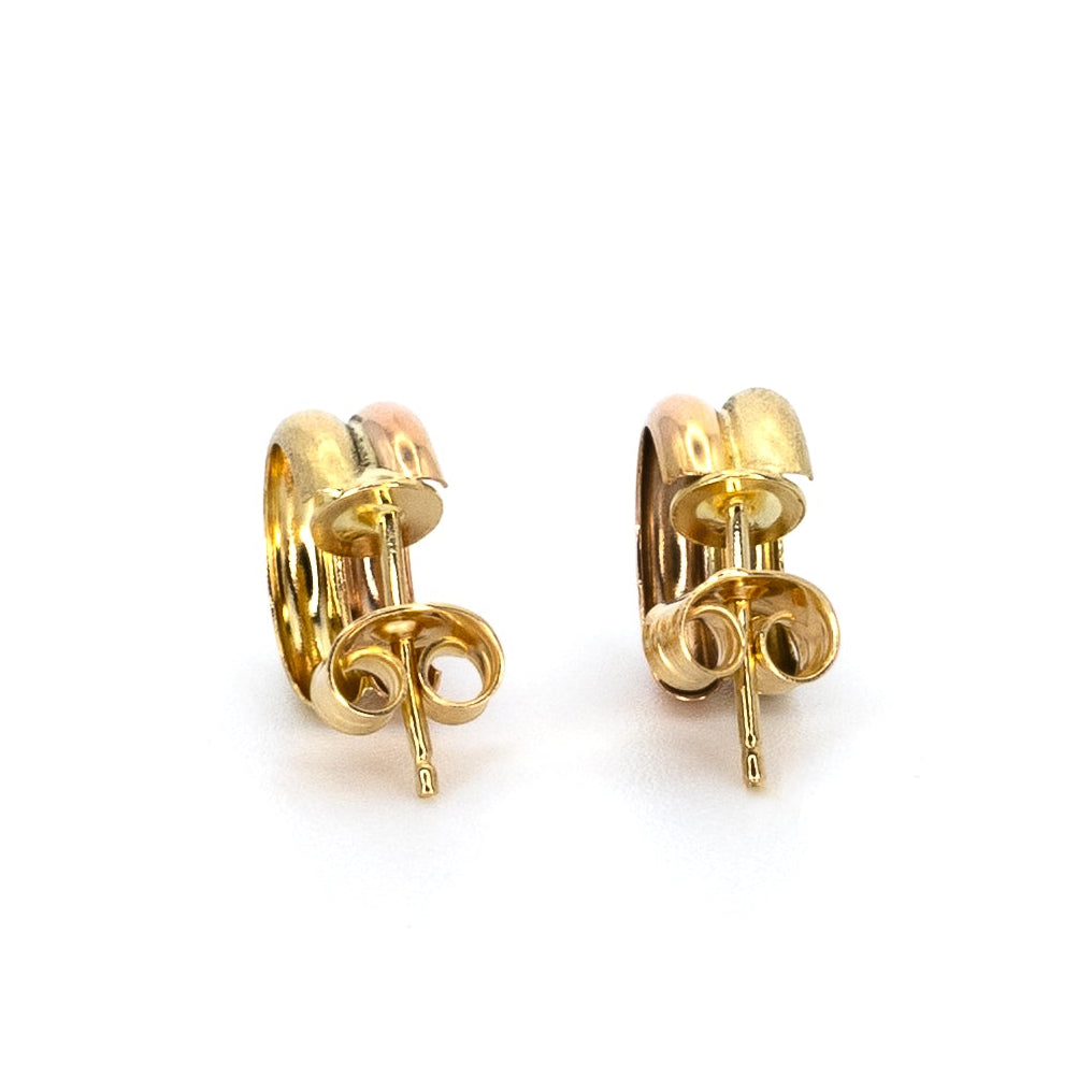 Double Band Hope Huggie Earrings