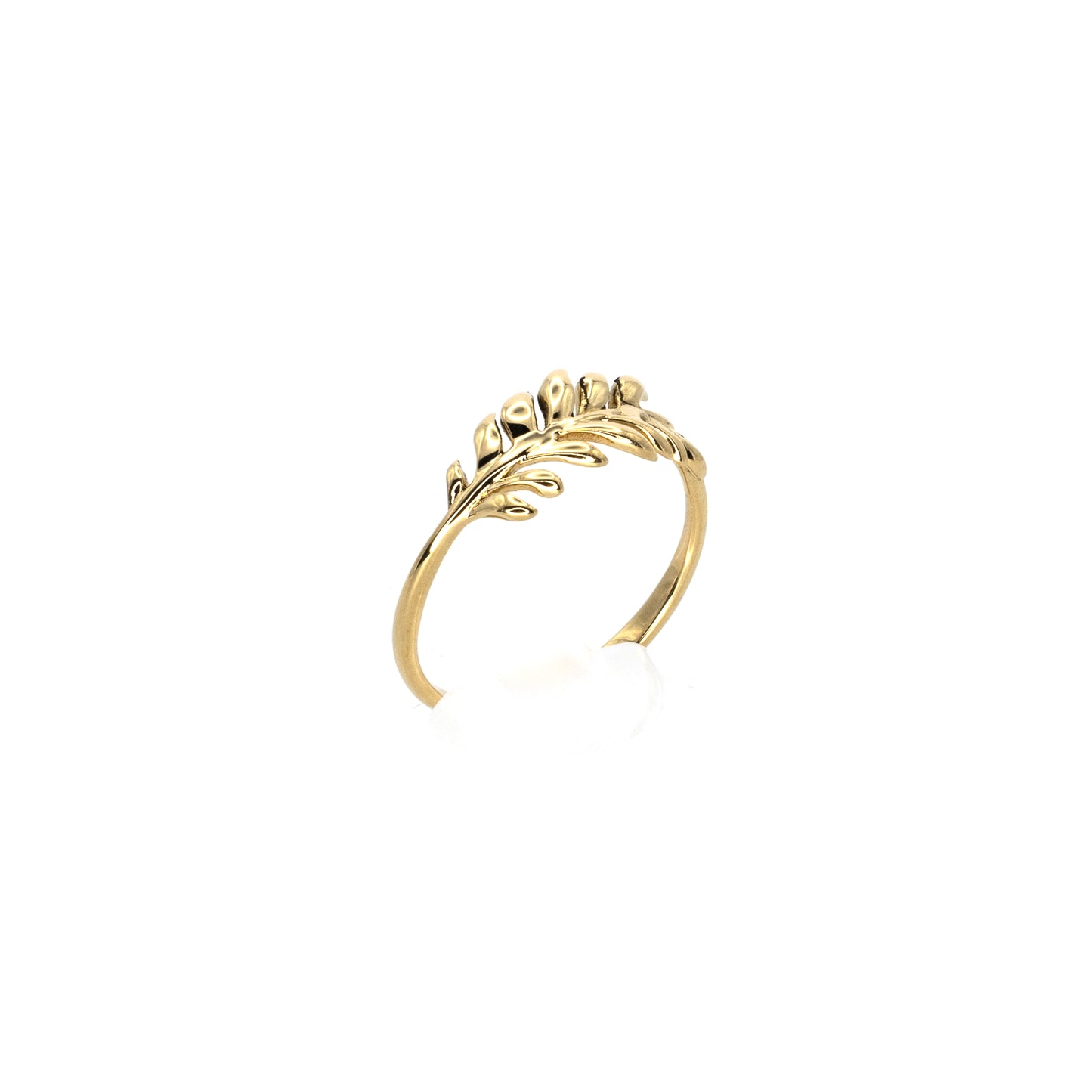 Leaf Motif Gold Ring
