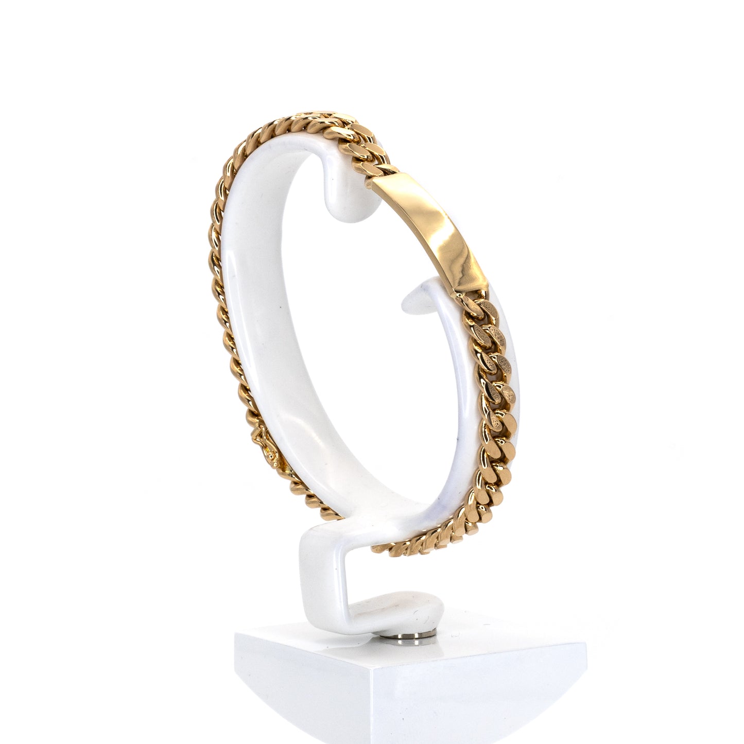 Curb ID Gold Bracelet