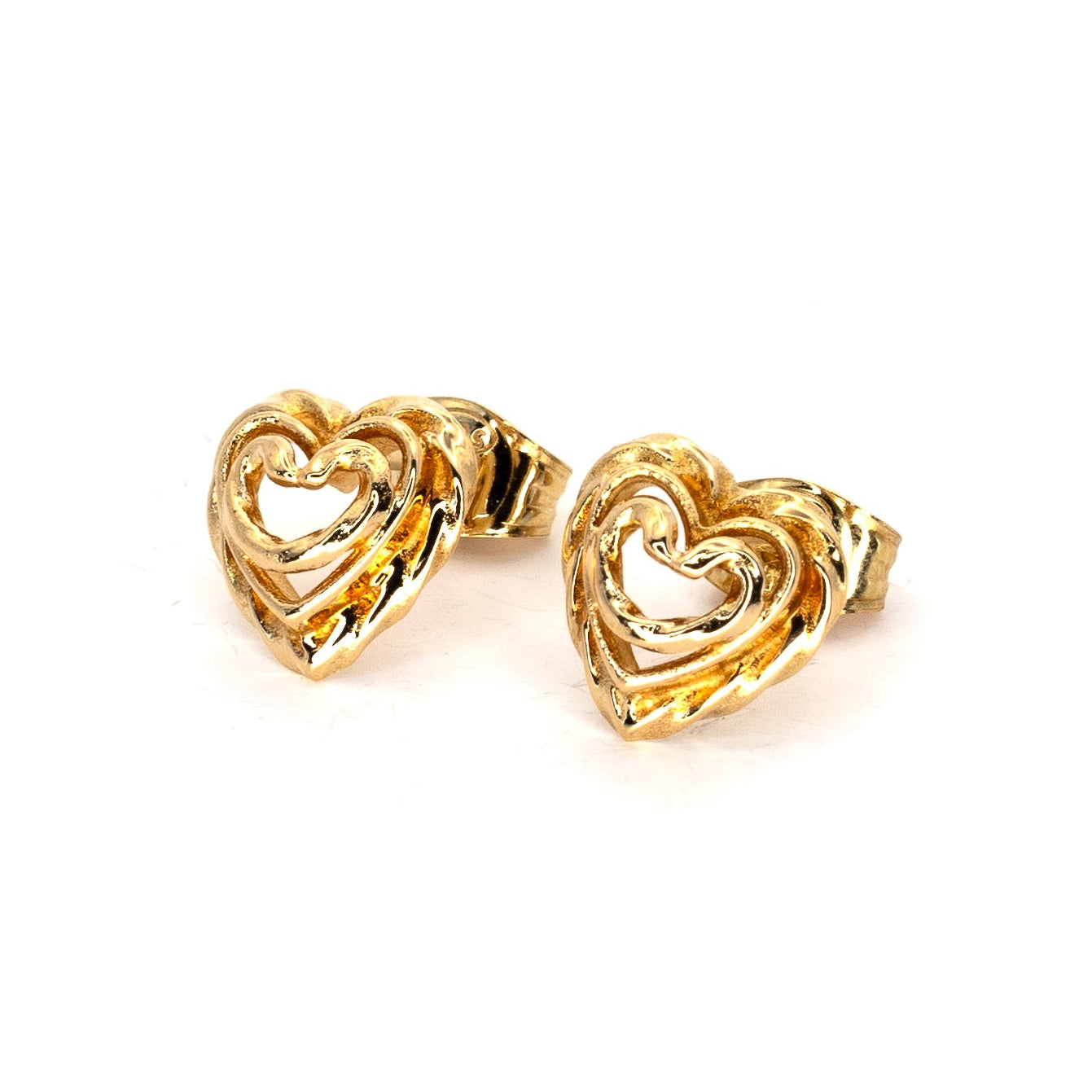 Kalevala "Talon-sydän" Gold Stud Earrings