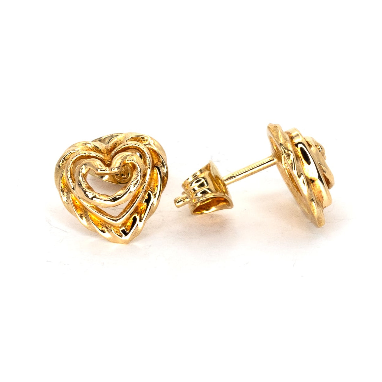 Kalevala "Talon-sydän" Gold Stud Earrings