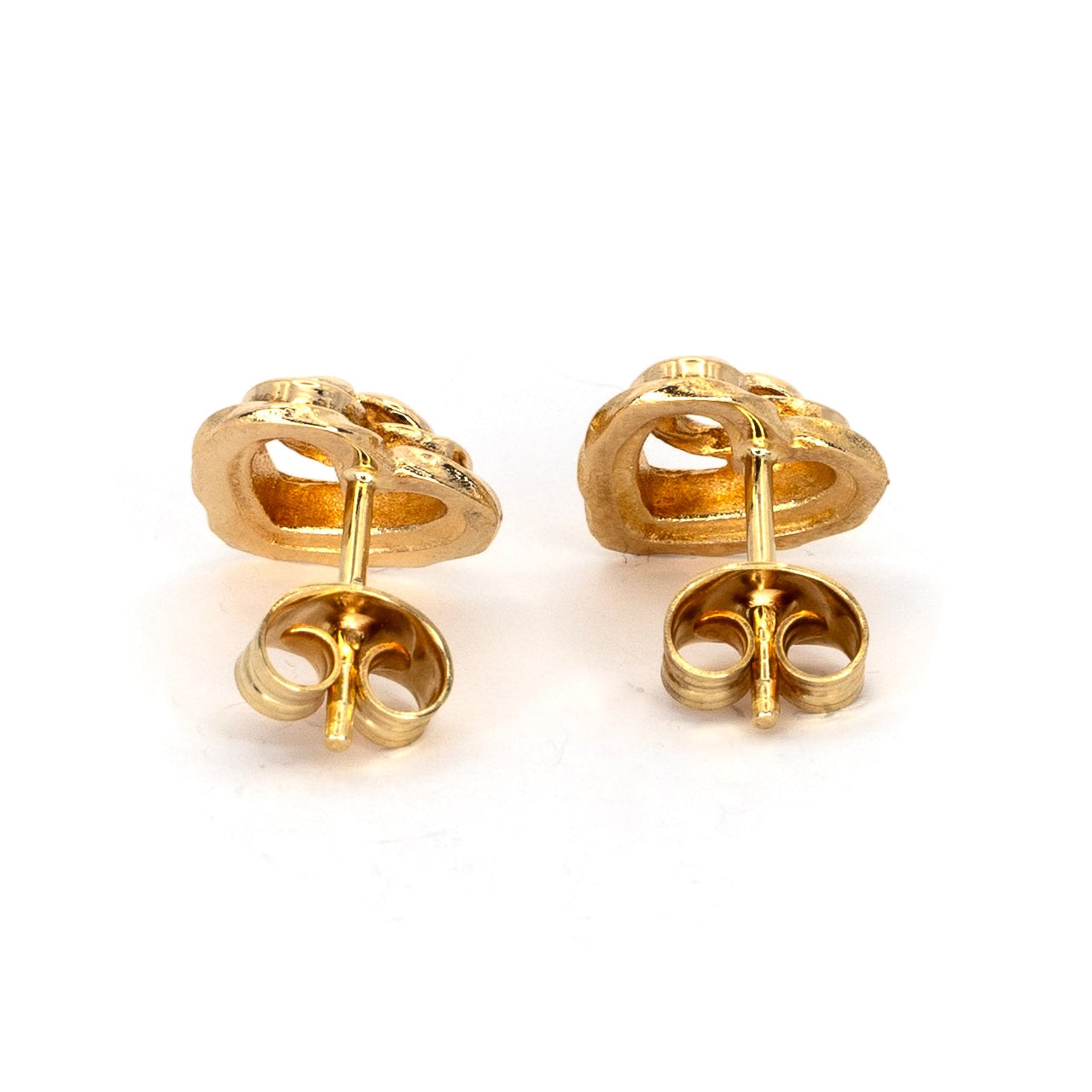 Kalevala "Talon-sydän" Gold Stud Earrings