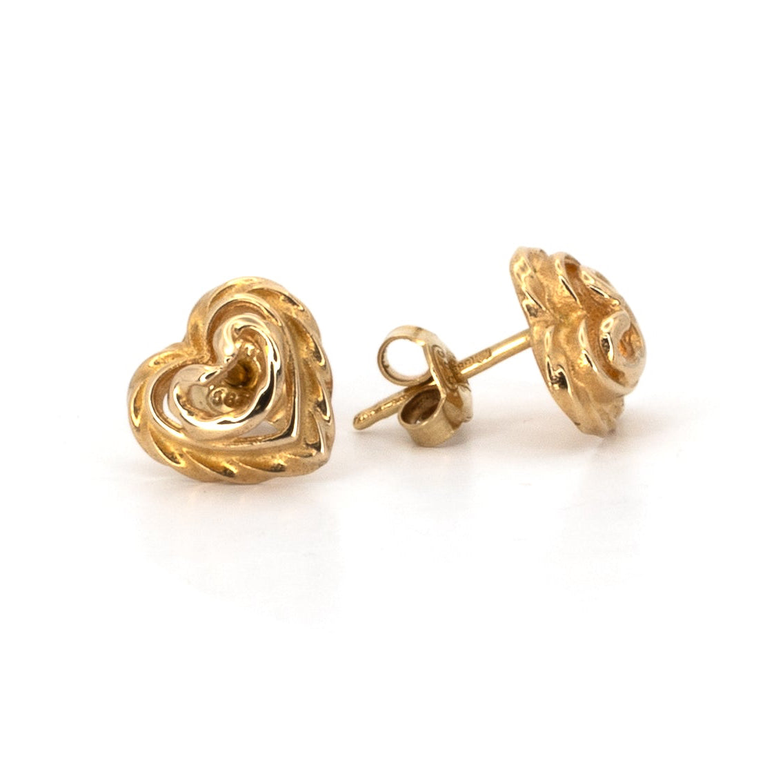 Kalevala "Talon sydän" Gold Stud Earrings