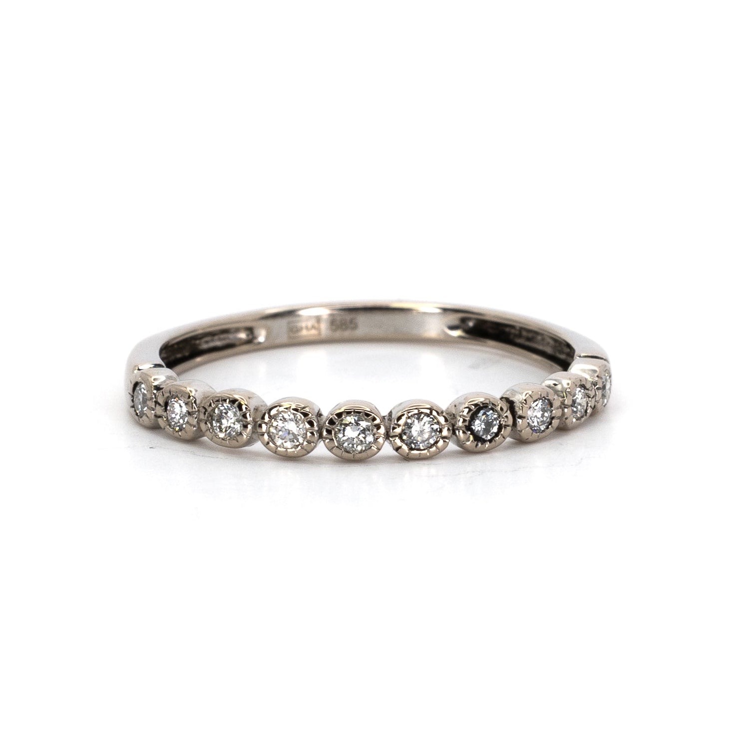 White Gold Half Eternity Diamond Ring