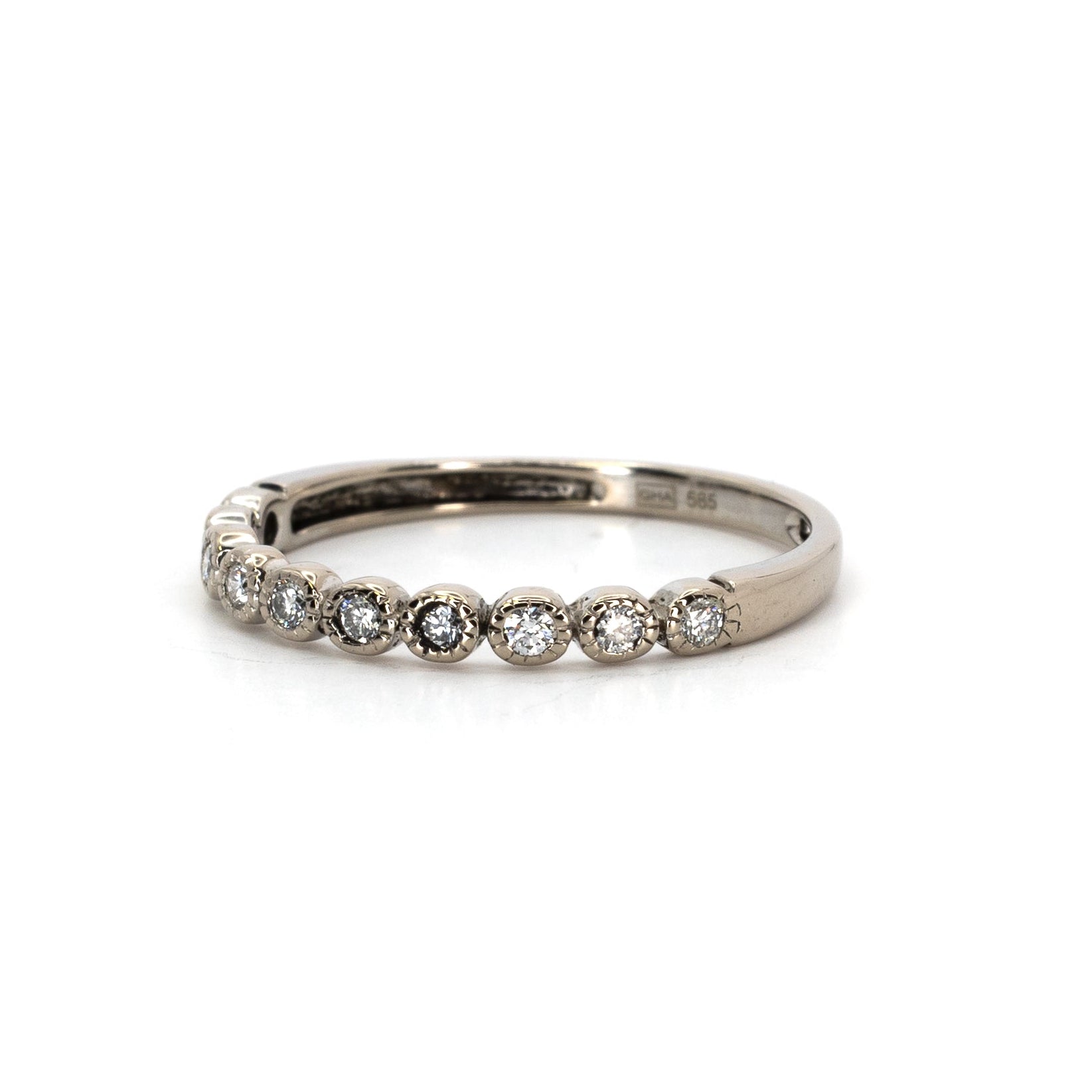 White Gold Half Eternity Diamond Ring