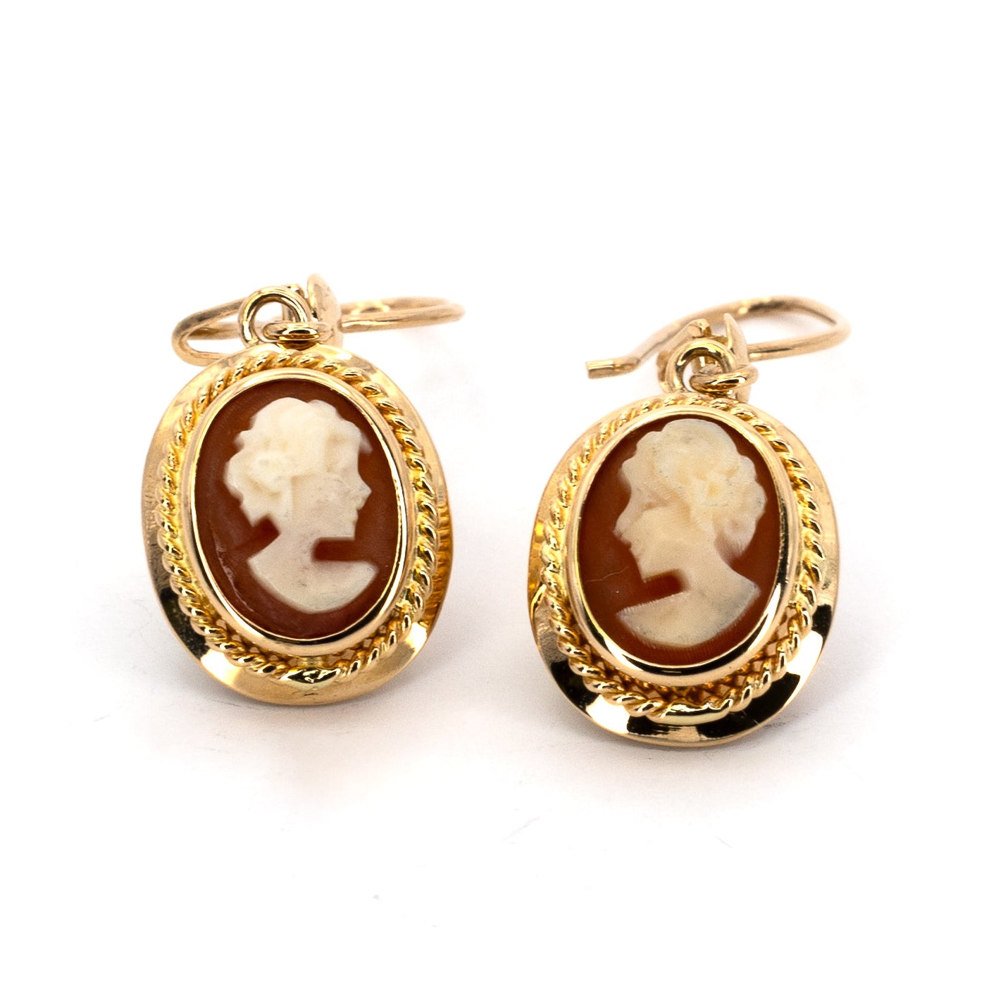 Cameo Gold Earrings
