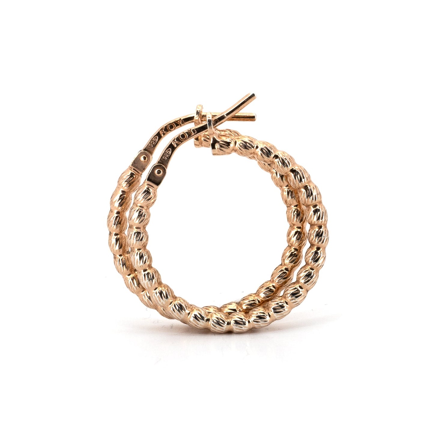 Gold Plated Bead Hoops