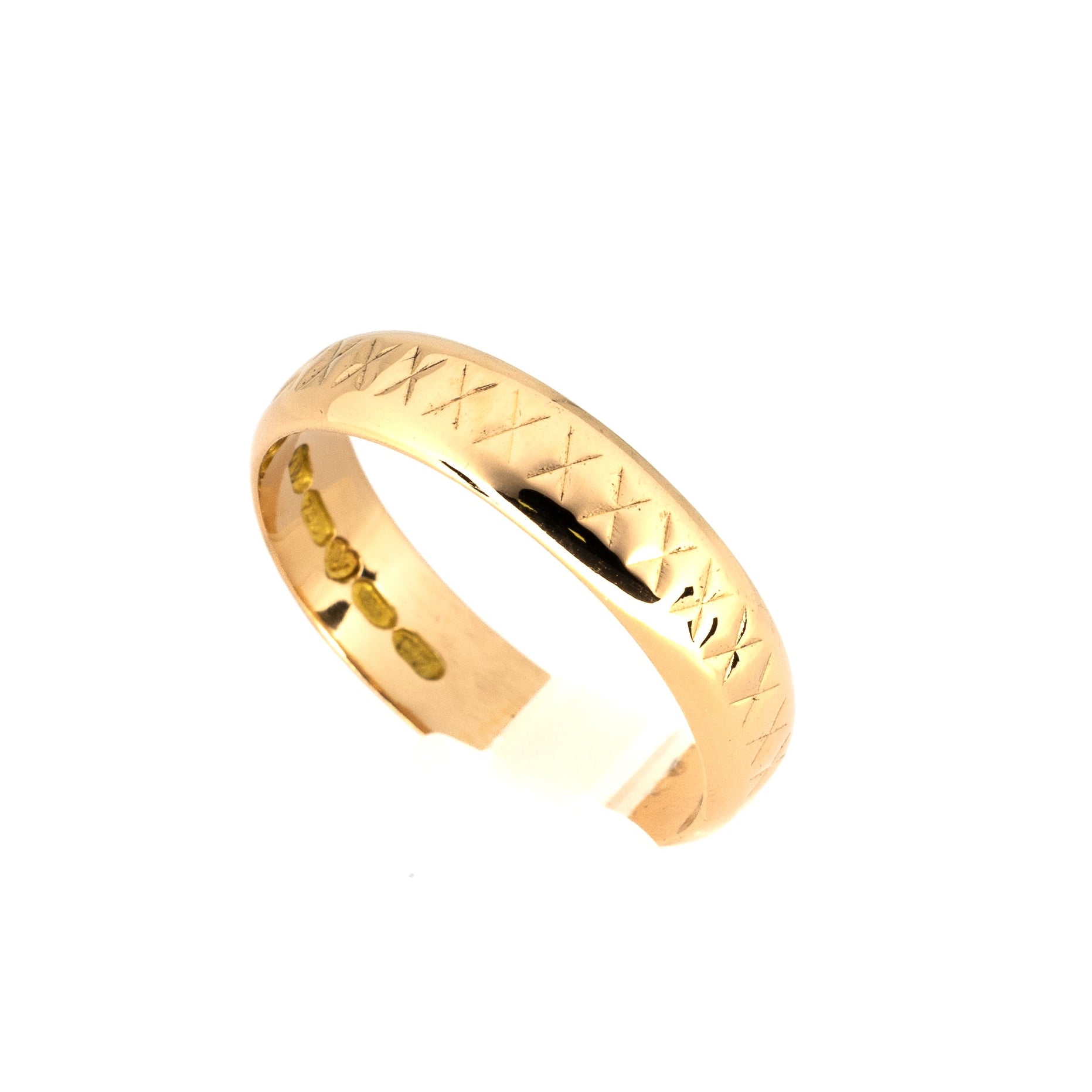 Detailed Gold Band Ring