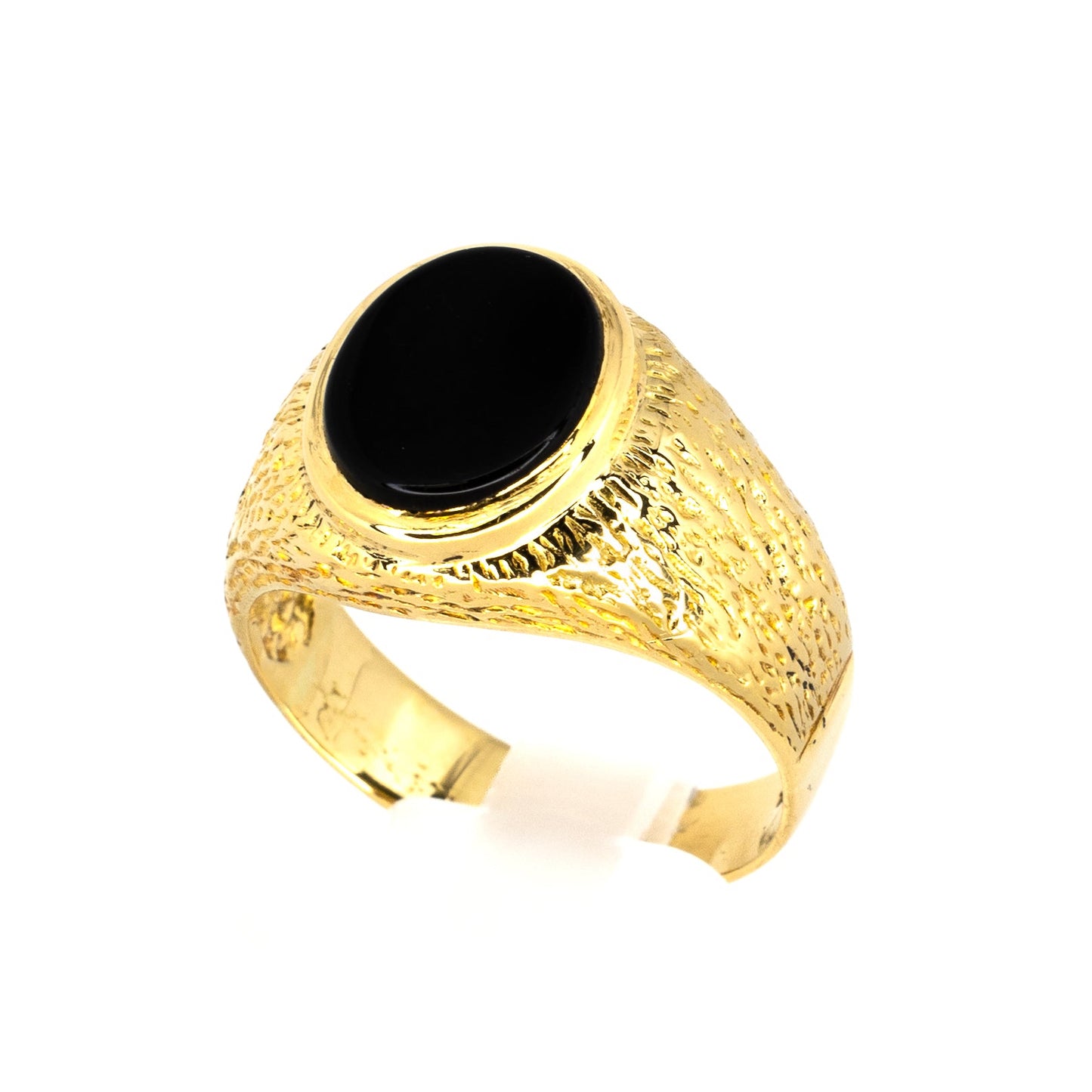 Round Signet Gold Ring