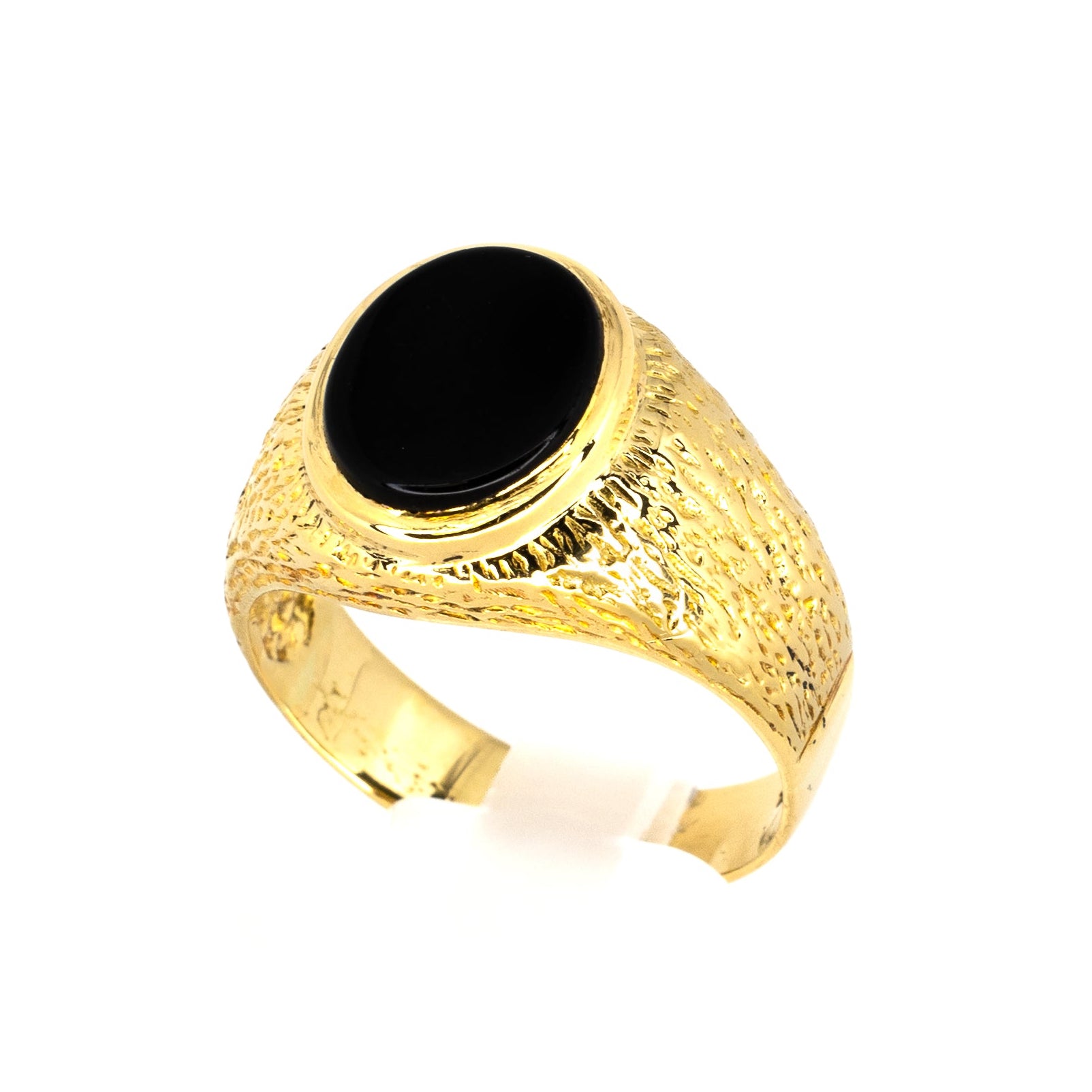 Round Signet Gold Ring