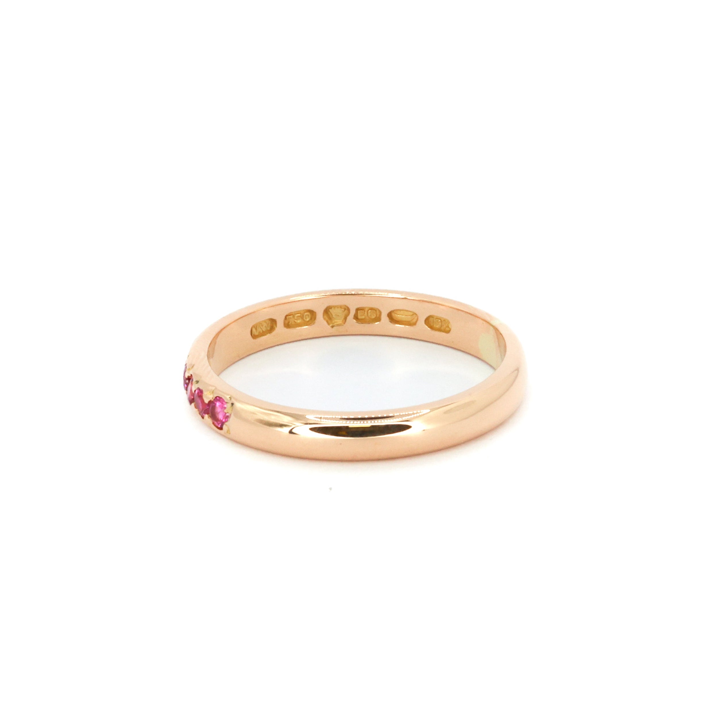 Raspberry Pink Gem Gold Ring