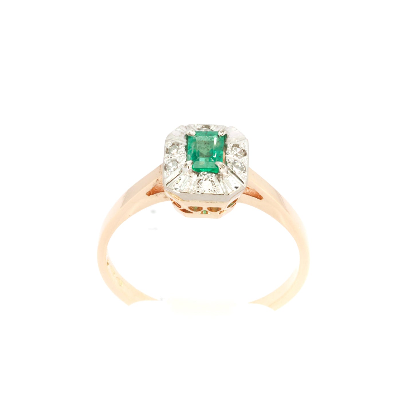 Emerald & Diamond Gold Ring