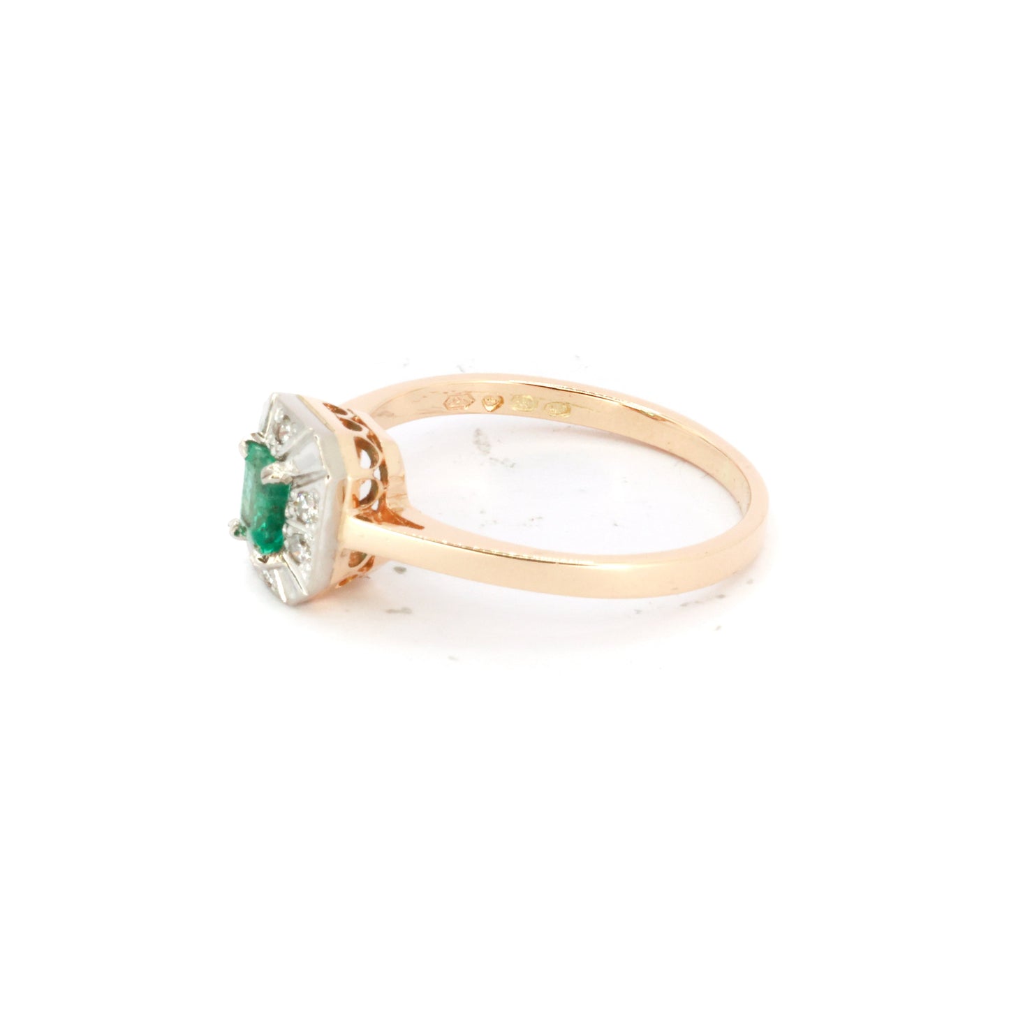 Emerald & Diamond Gold Ring