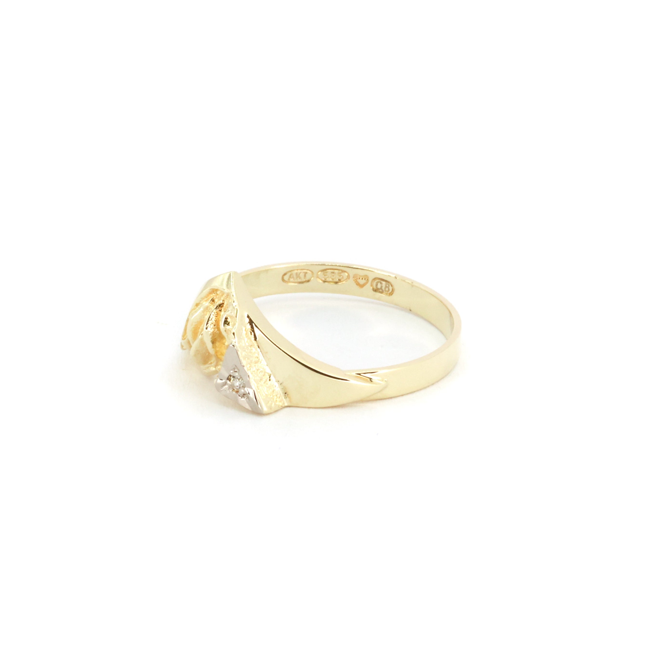 Mountain Shape Diamond Gold Ring
