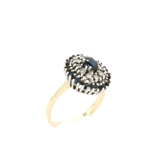 Vintage Sapphire & Diamond Ring