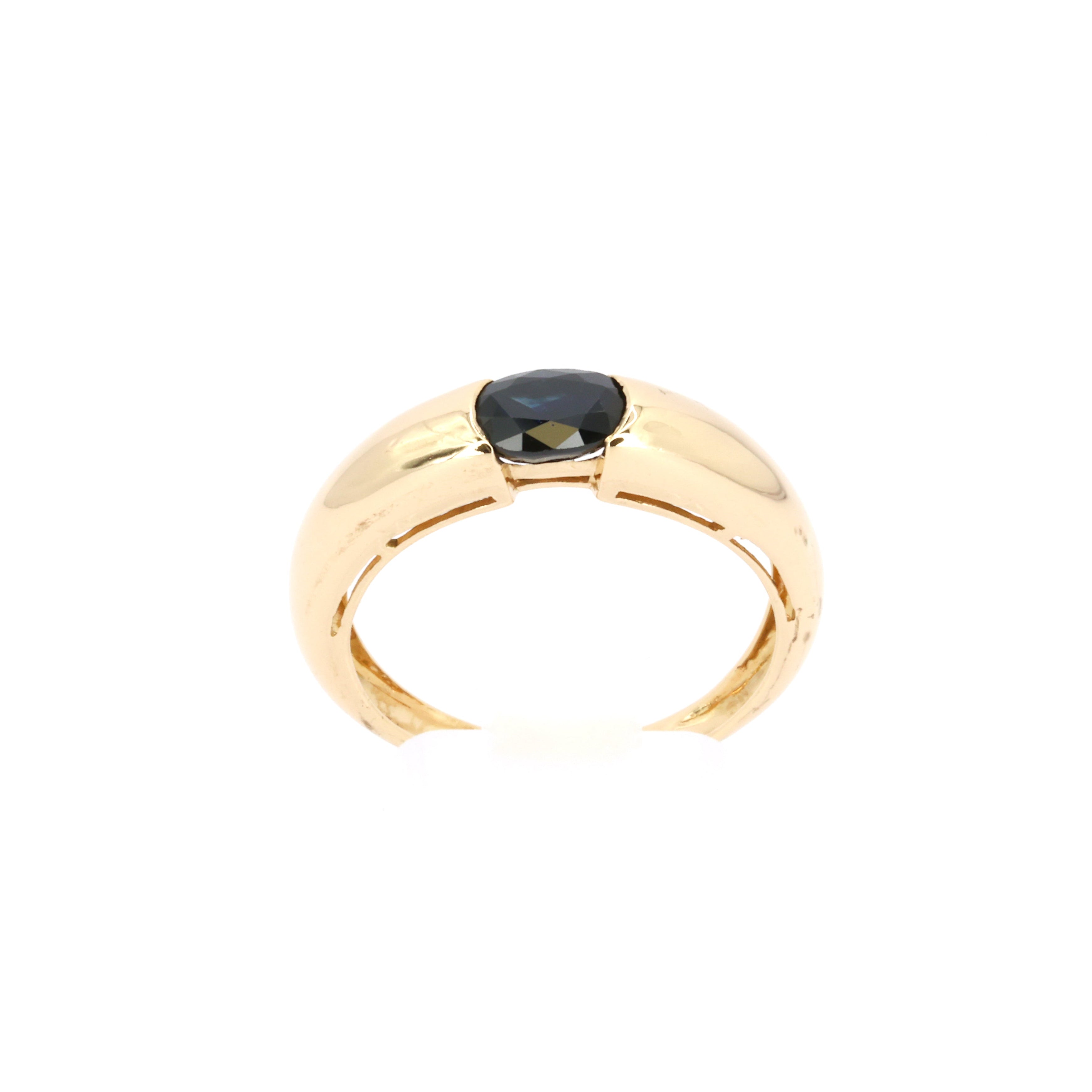 Yellow Gold Sapphire Solitaire Ring