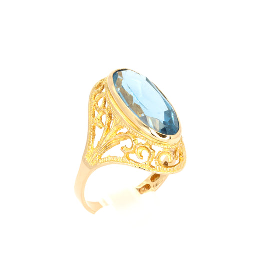 Vintage Blue Cocktail Ring