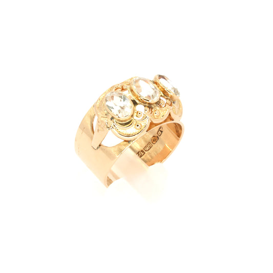 Vintage Cocktail Gold Ring