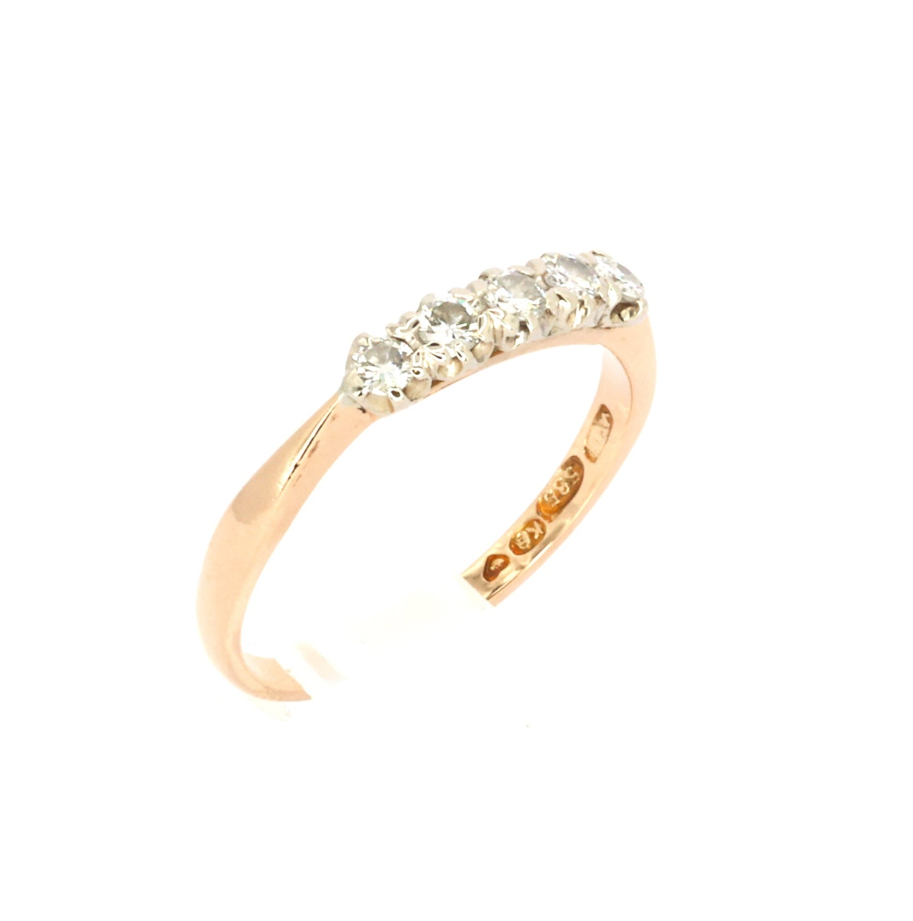 Five Diamond Gold Ring