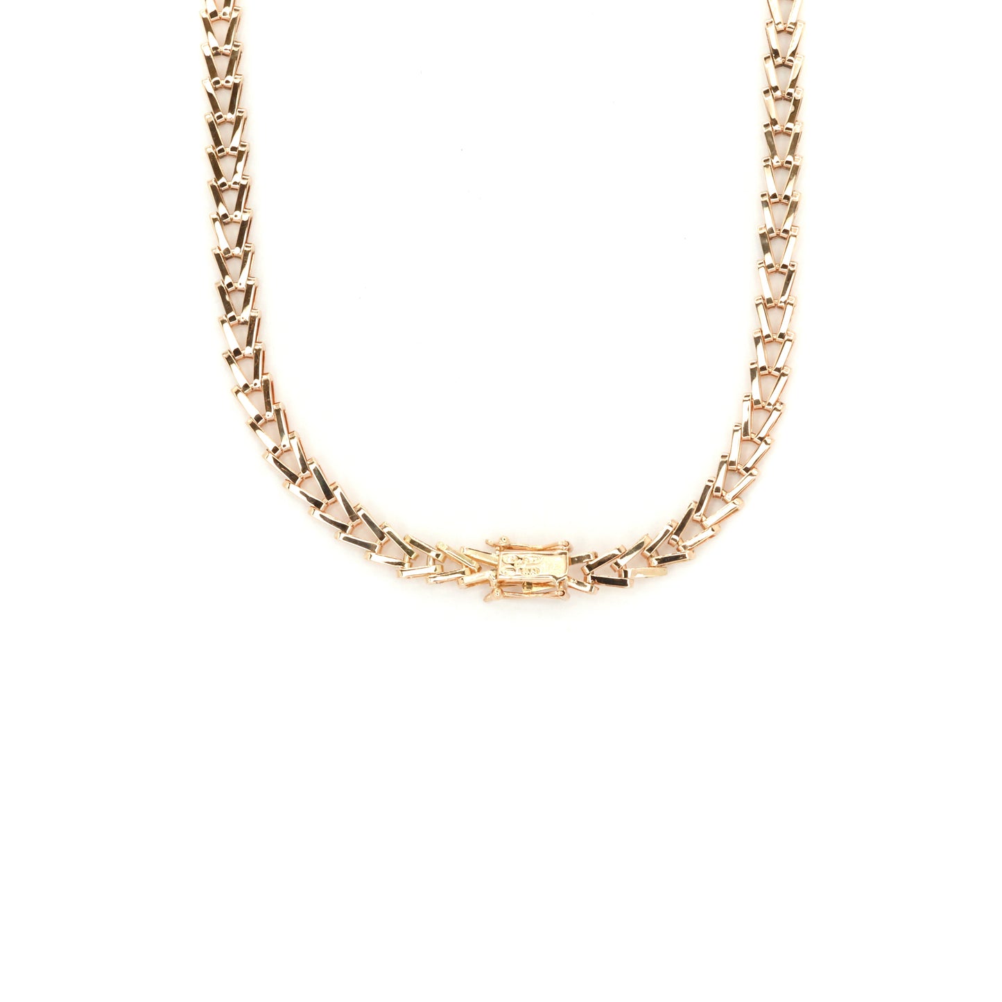 "V" Solid Gold Necklace