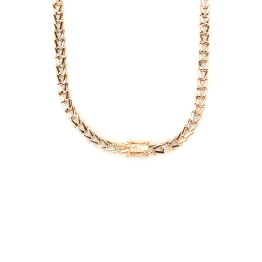 "V" Solid Gold Necklace