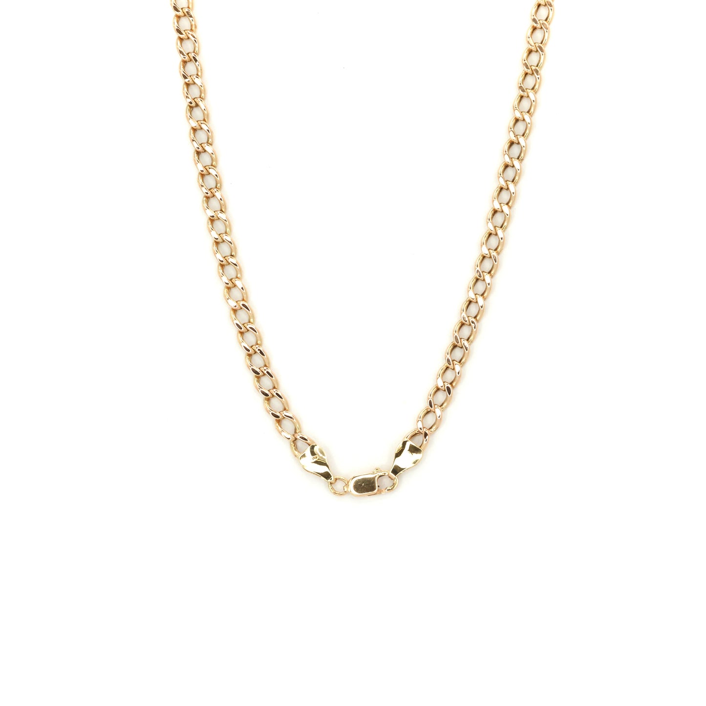 Gold Curb Chain Necklace