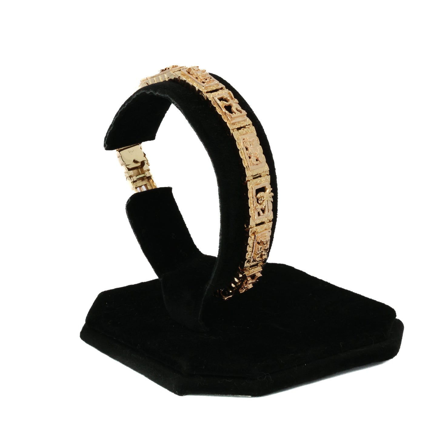 Solid Mayan Gold Box Bracelet