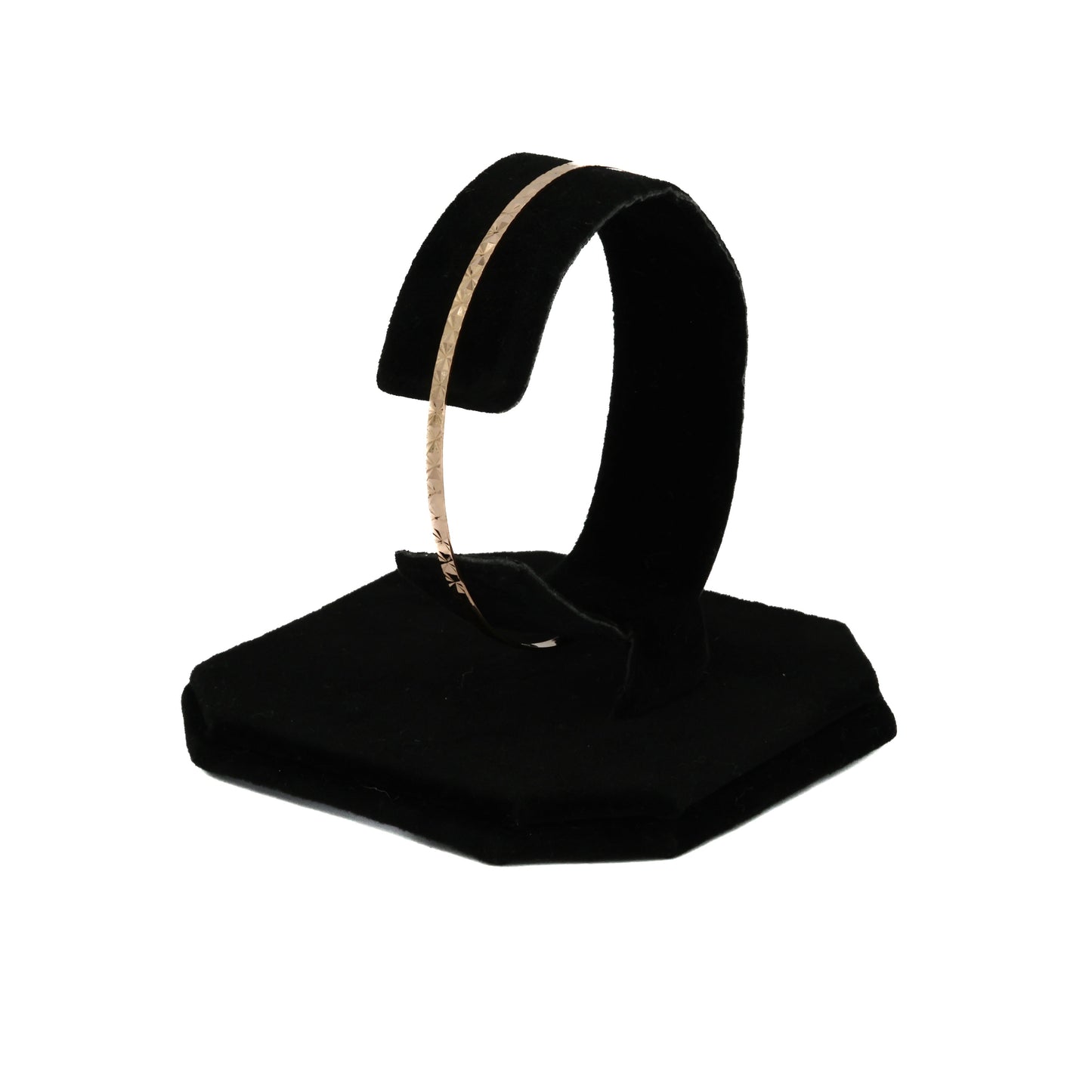 Engraved Gold Bangle Bracelet