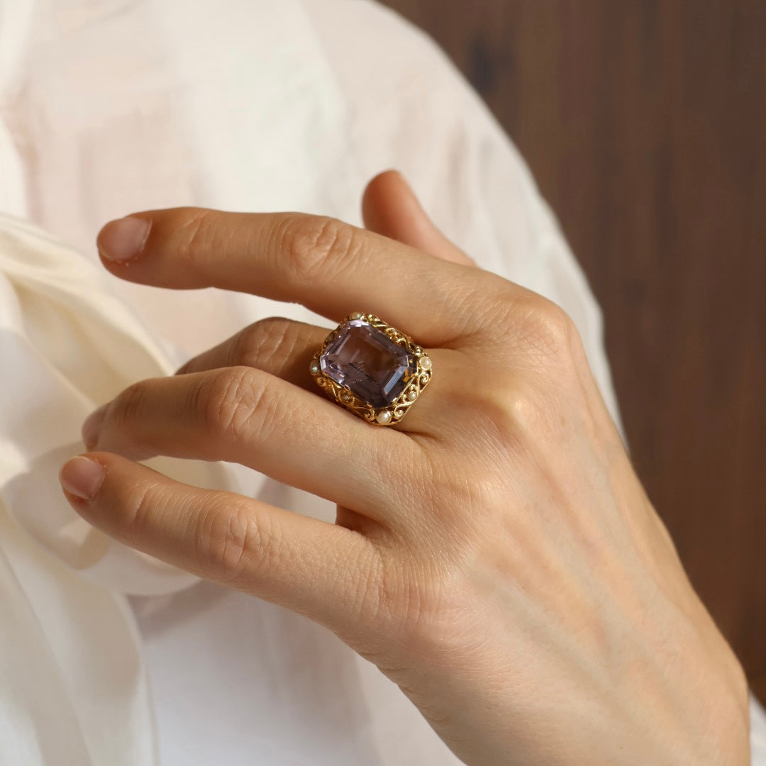A.Tillander Pink Amethyst Ring