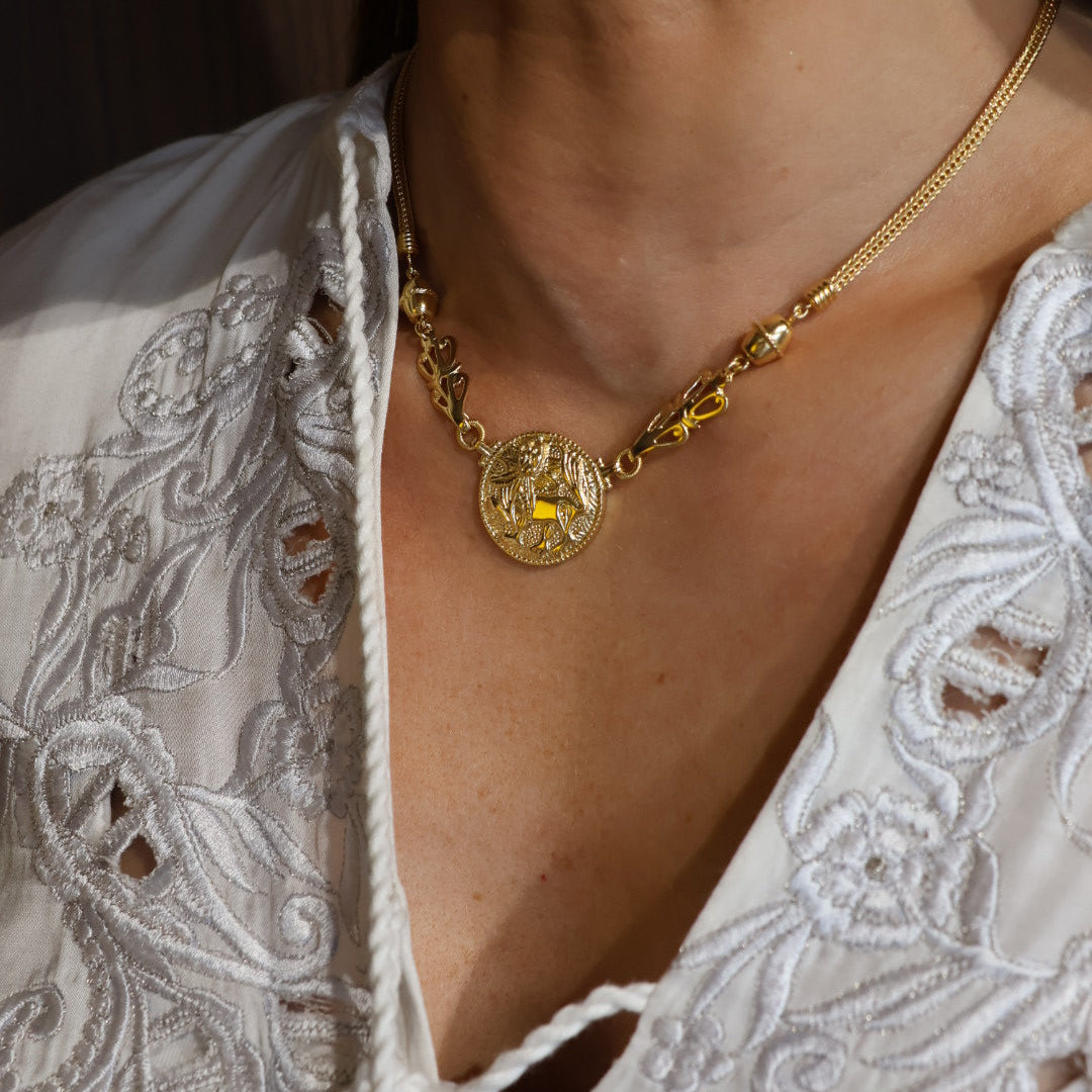 Kalevala Sun Lion Gold Necklace