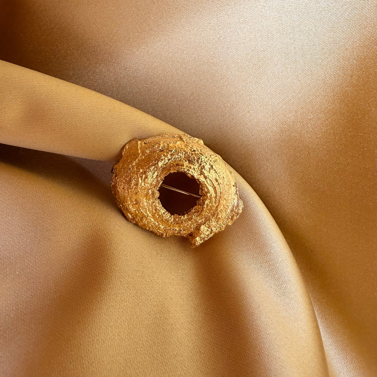 Yellow Gold Scupltural Brooch