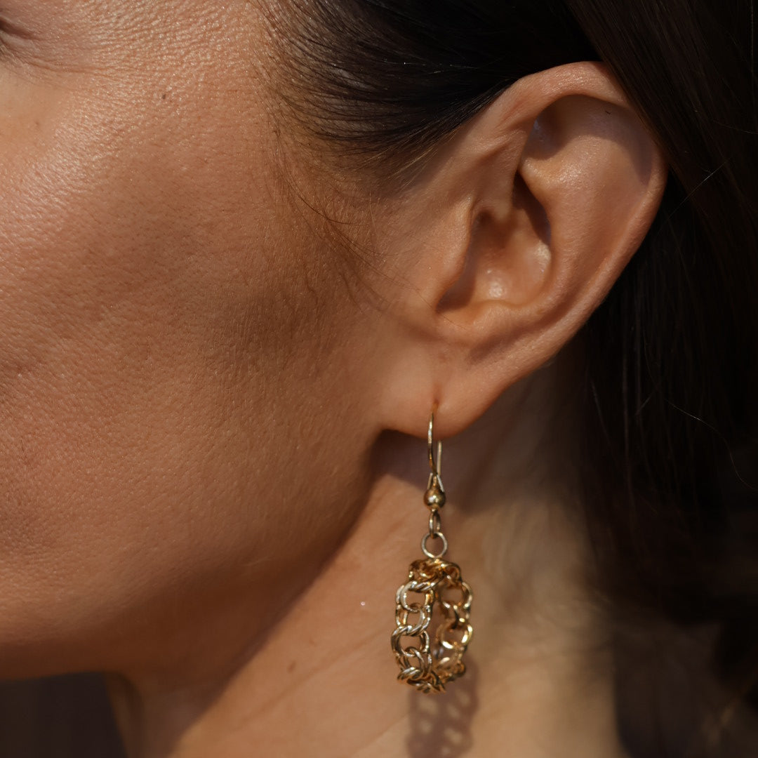 Yellow Gold Bismarck Earrings