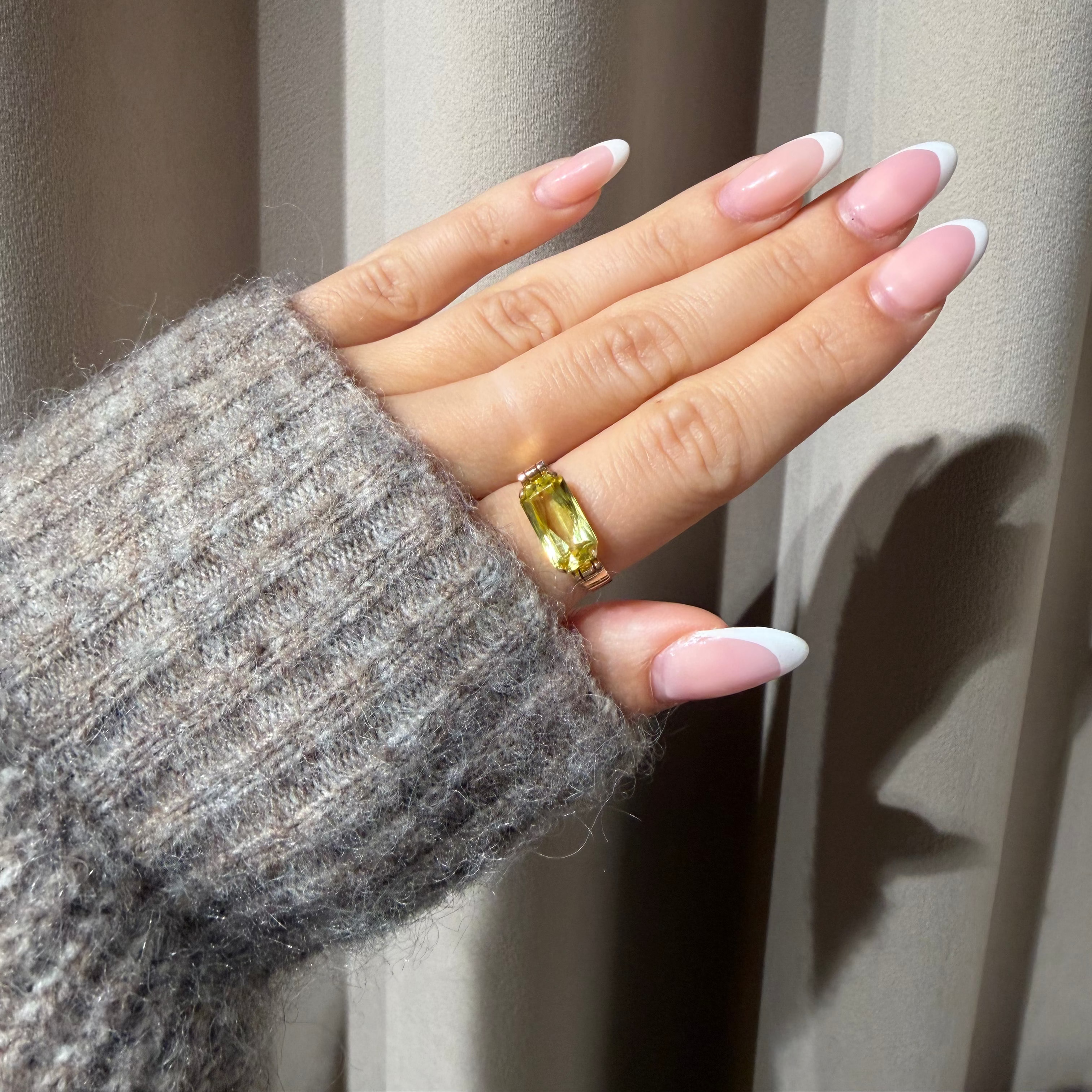 Yellow Gold Synthetic Yellow Sapphire Ring