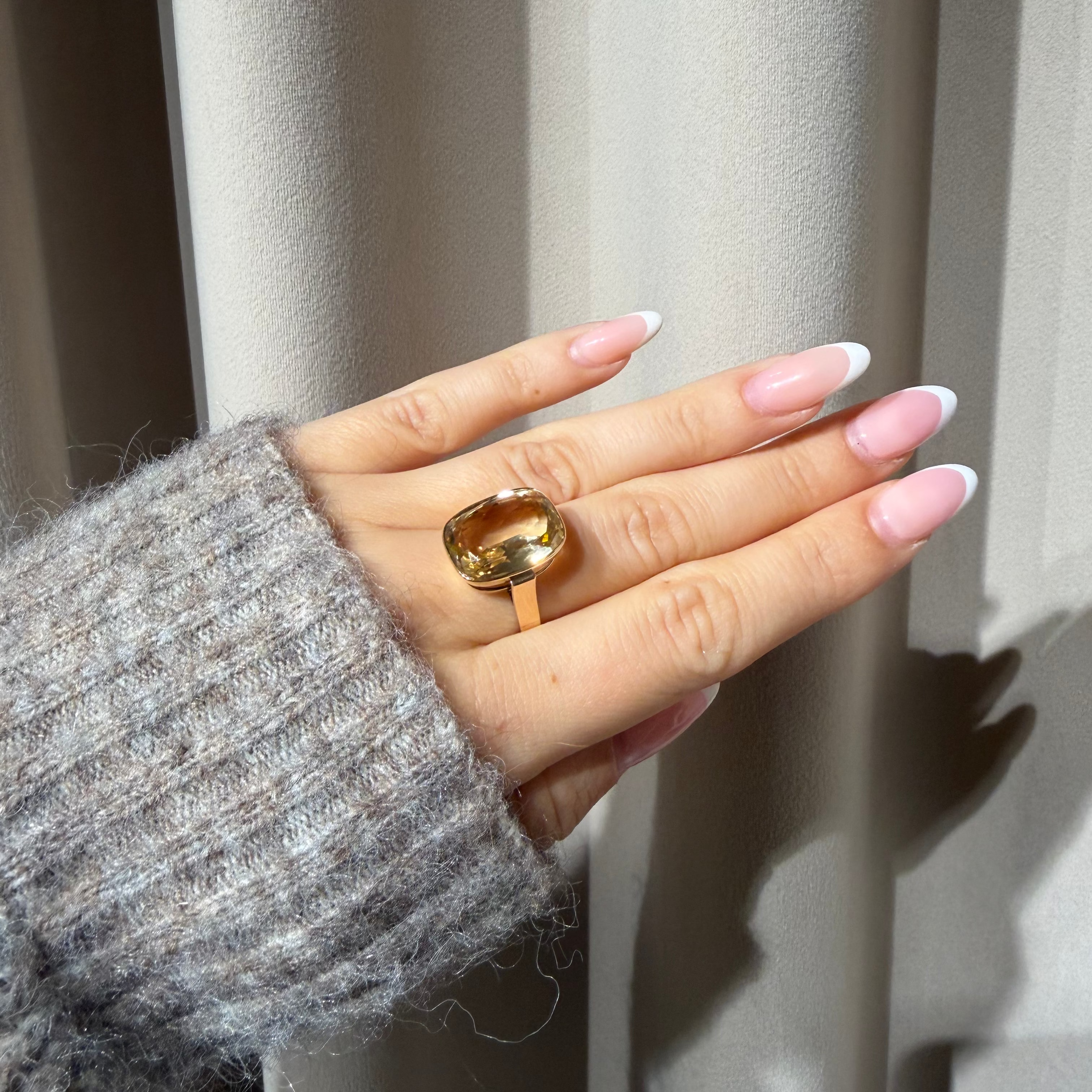 Yellow Gold Citrine Ring