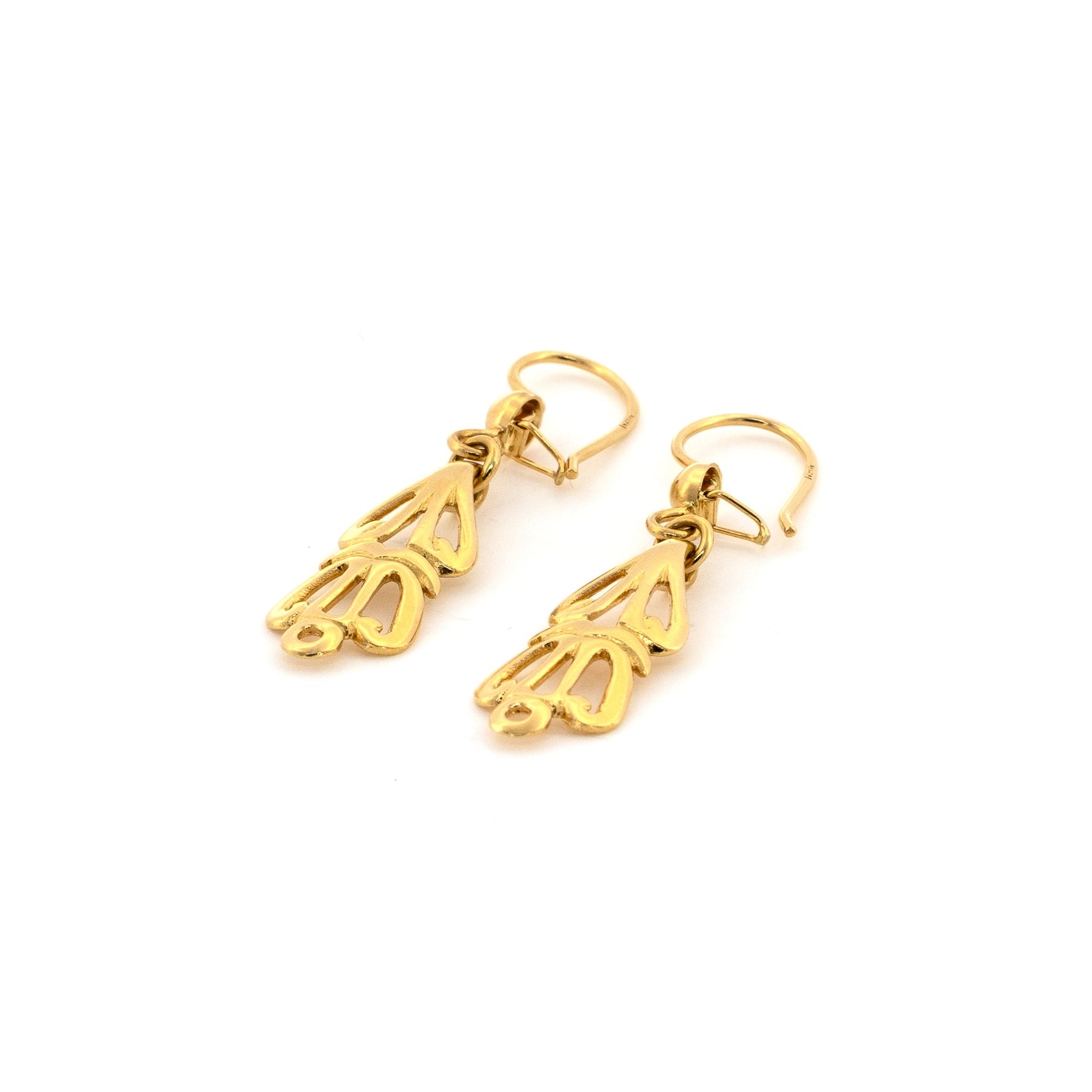 Kalevala Aurinkoleijona Yellow Gold Earrings