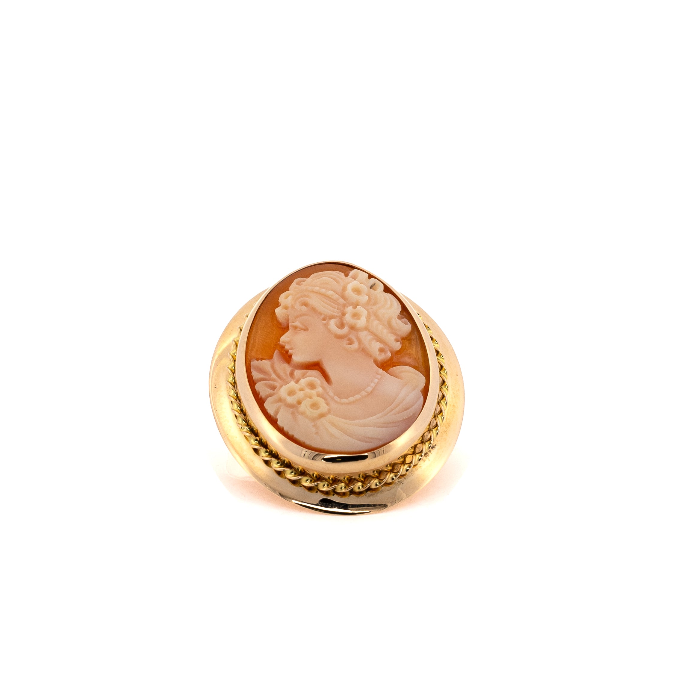 Yellow Gold Cameo Brooch/ Pendant
