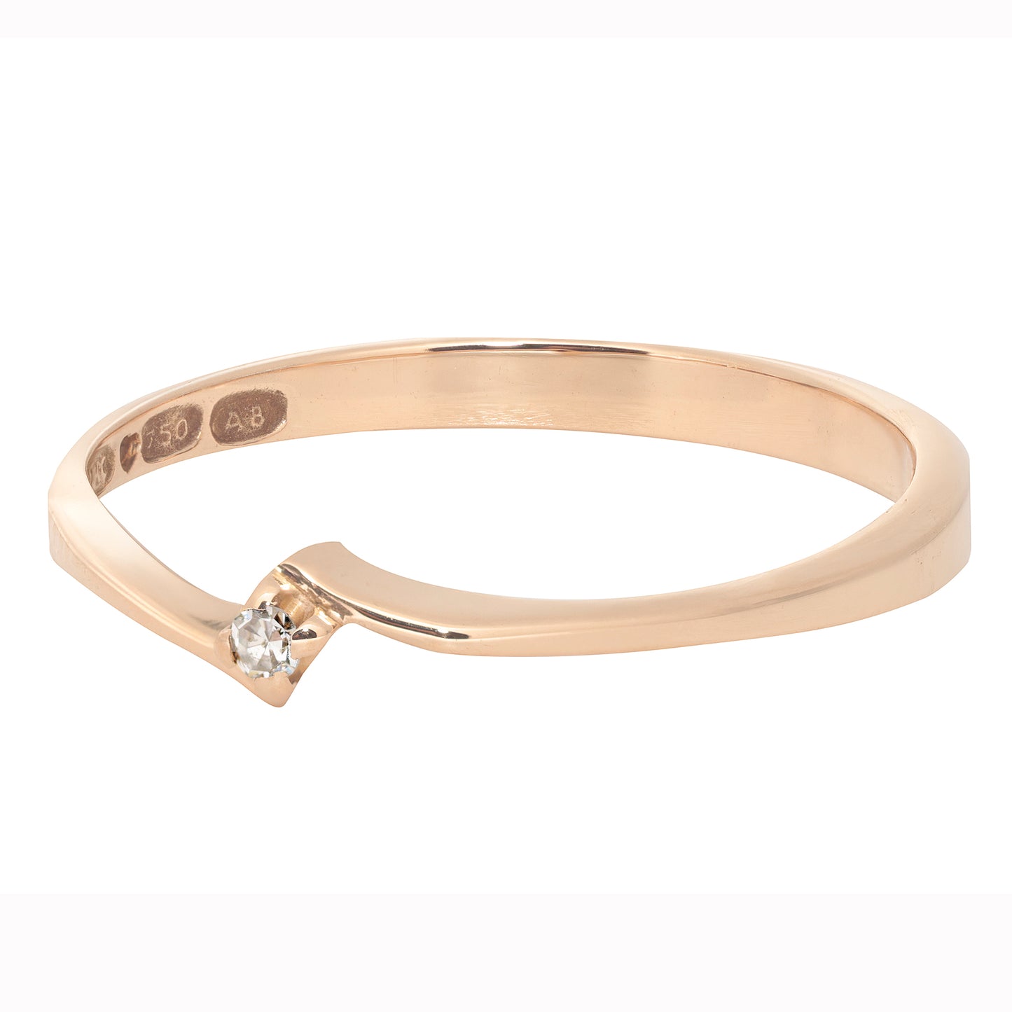 Minimalist Diamond Gold Ring
