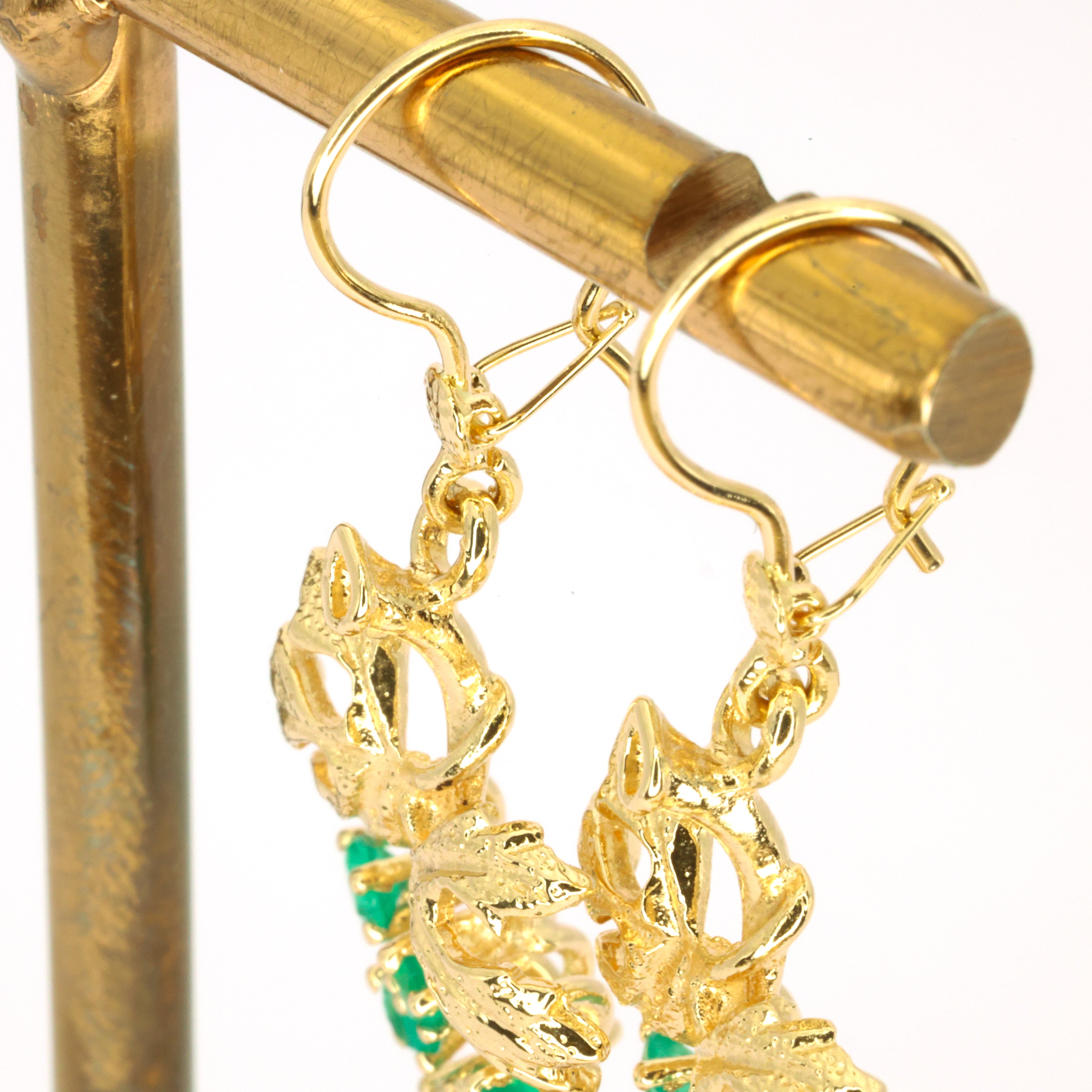 Grape Leaf Gold Earrings