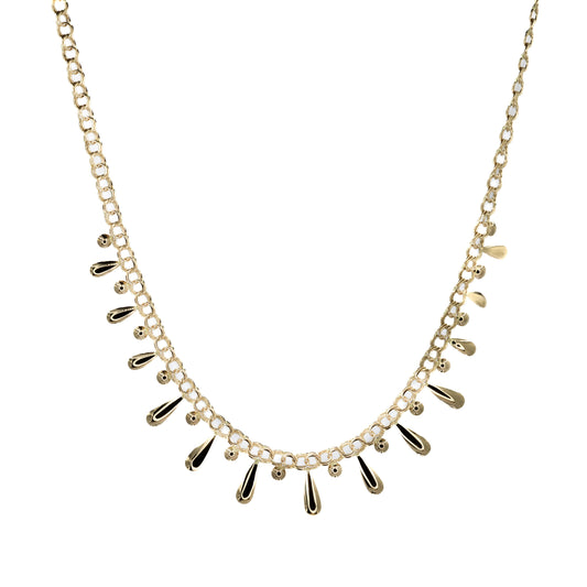 Tear Drop Bismark Gold Necklace