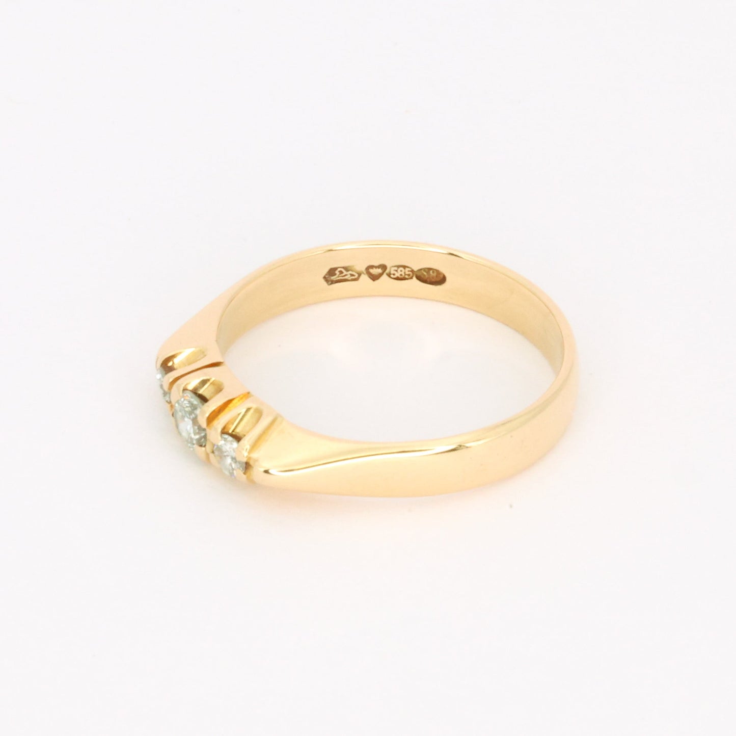 3 Stud Diamond Pinky Ring