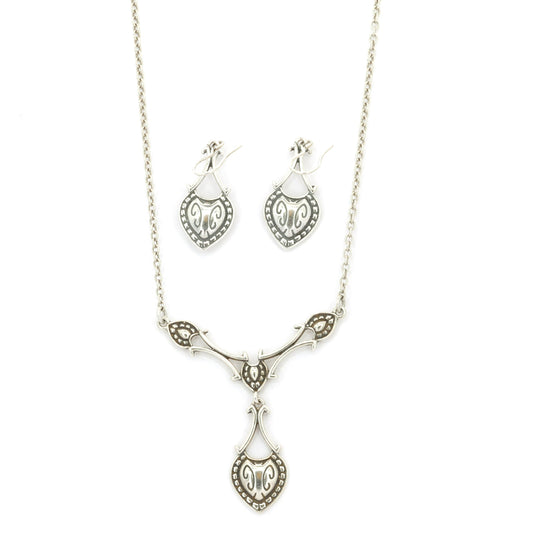Kalevala "Helinä" Silver Set, Earrings & Necklace