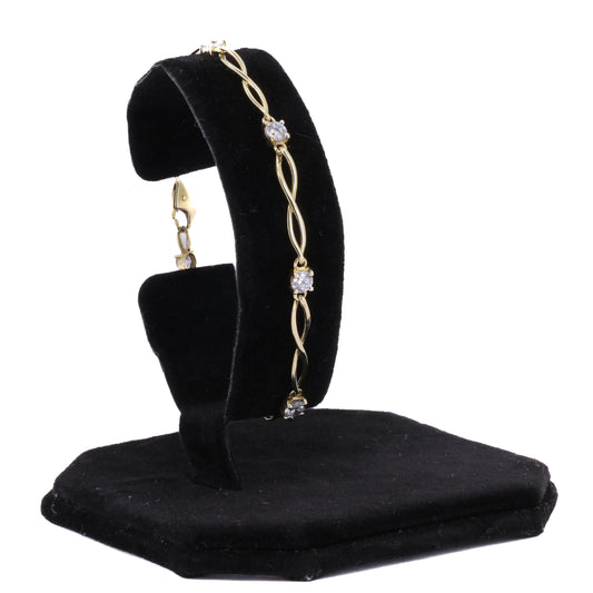 Twist Sparkle Gold Bracelet
