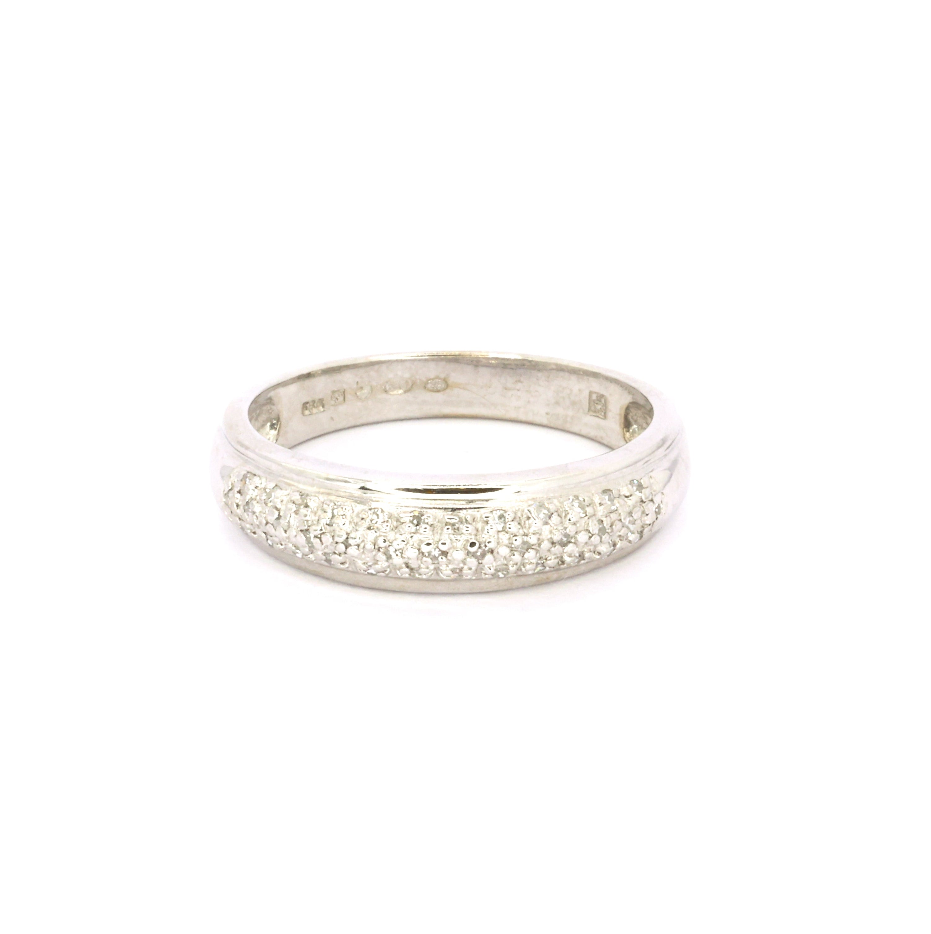 Diamond White Gold Band Ring